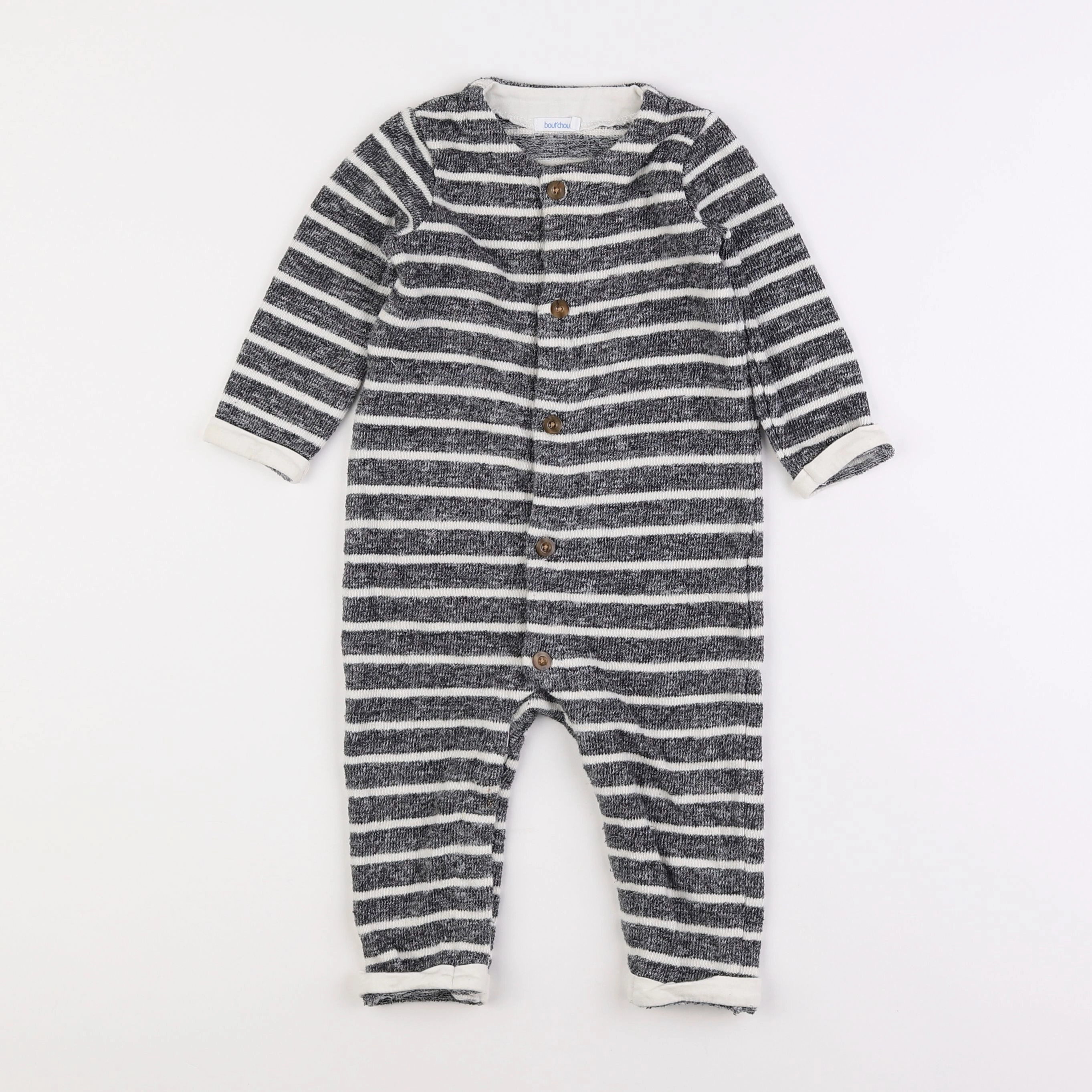 Boutchou - combinaison blanc, bleu - 12 mois