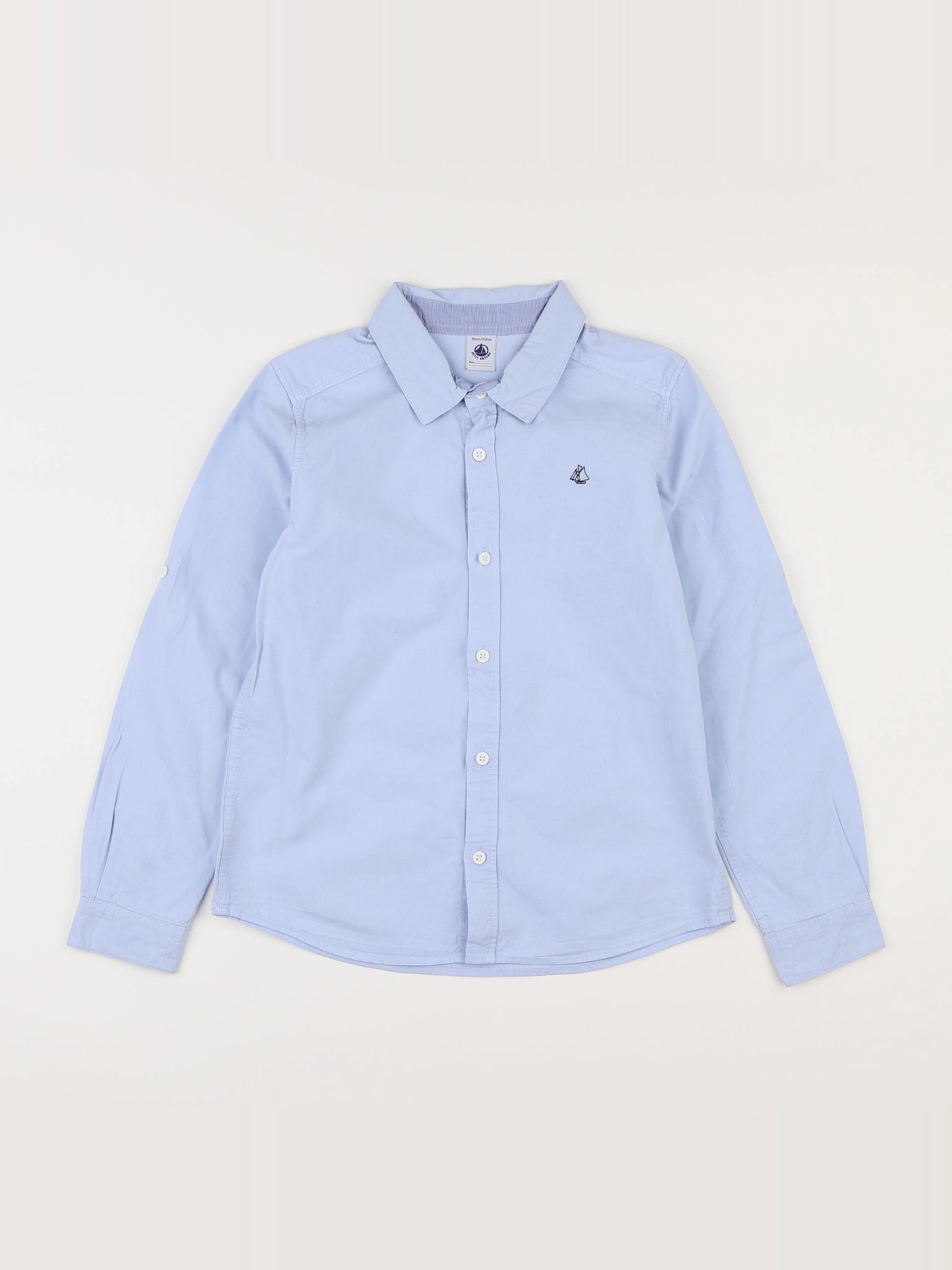 Petit Bateau - chemise bleu - 10 ans