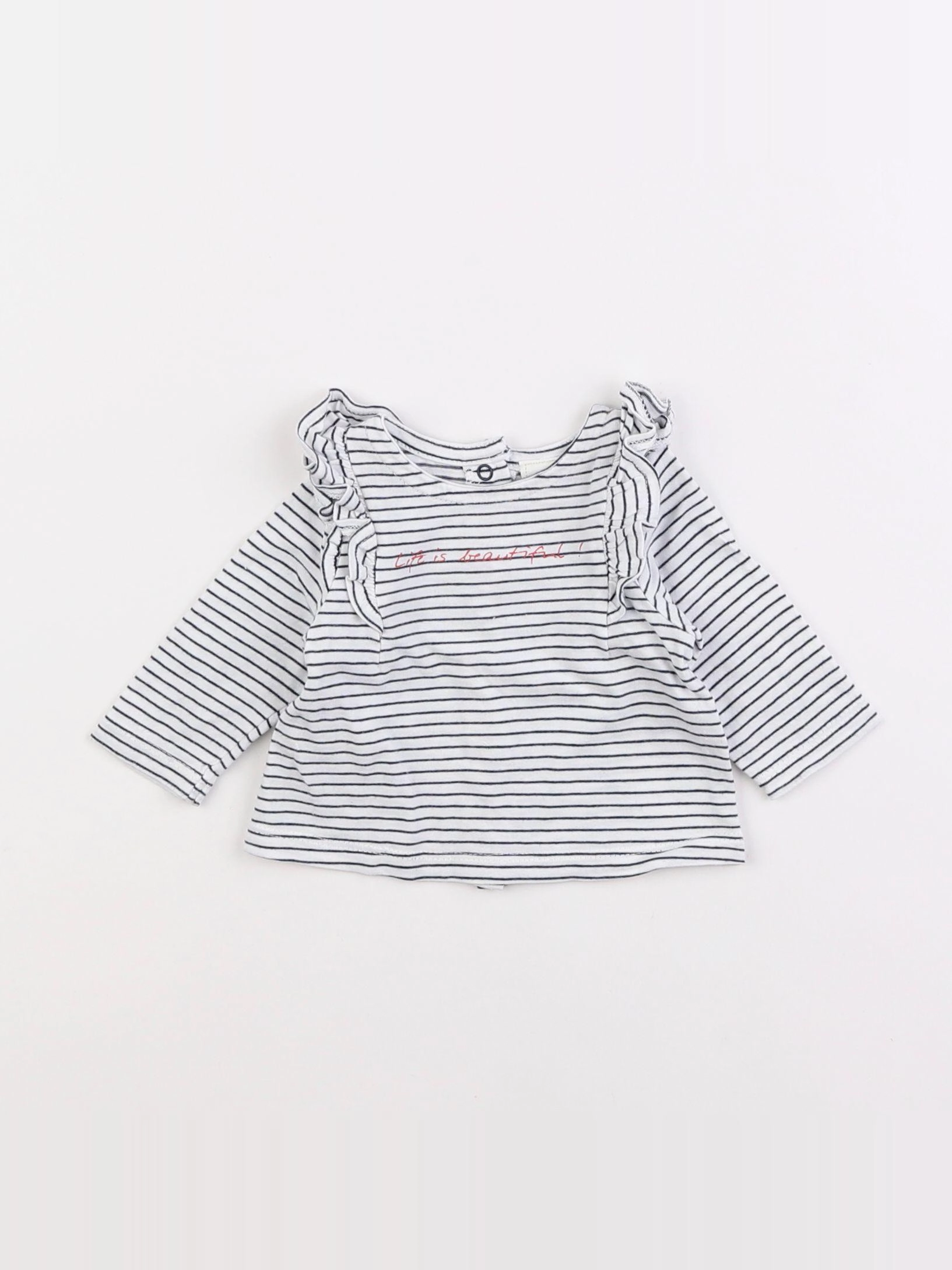 Tape à l'oeil - tee-shirt blanc - 1 mois