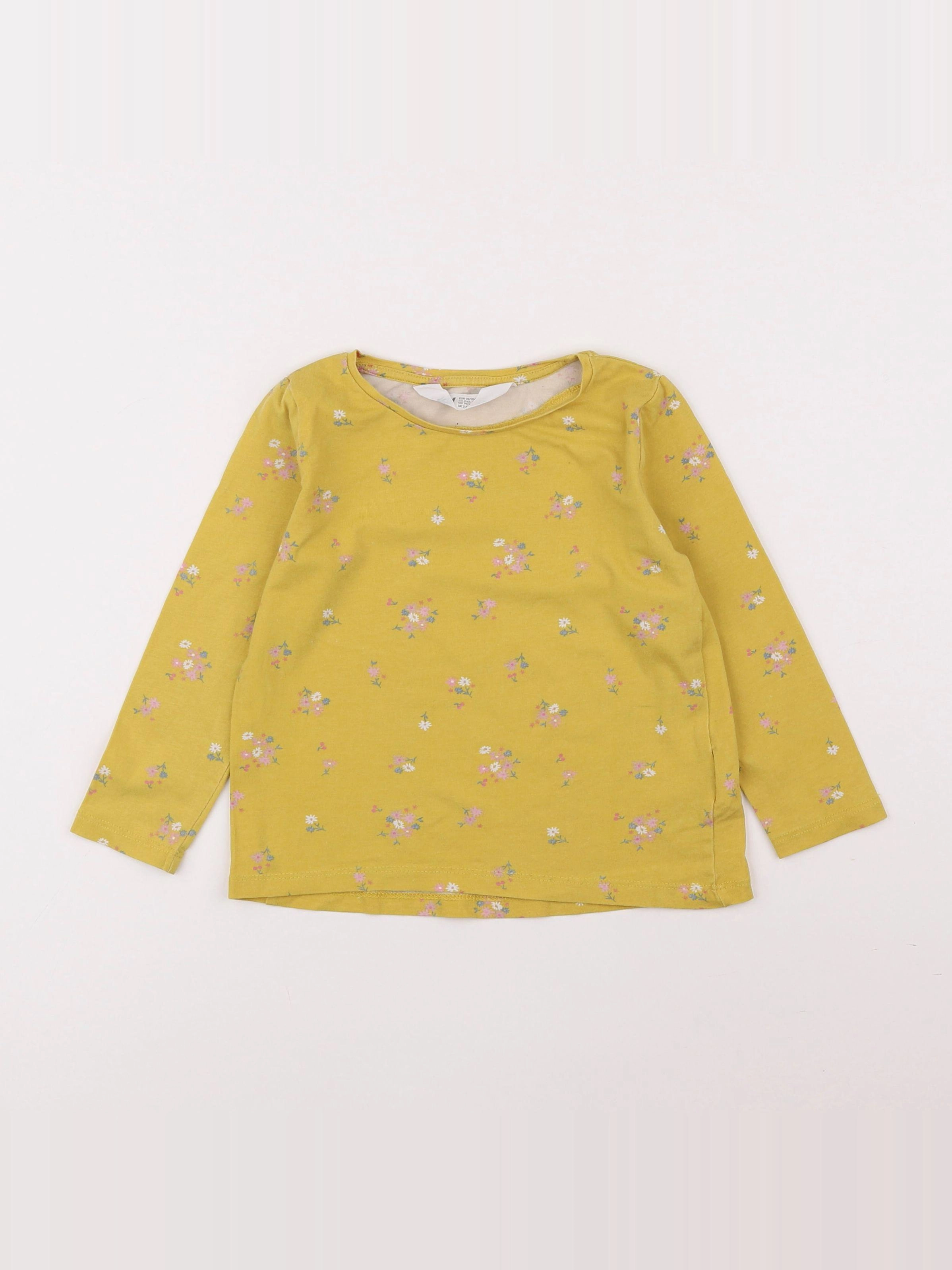 H&M - tee-shirt jaune - 2/4 ans