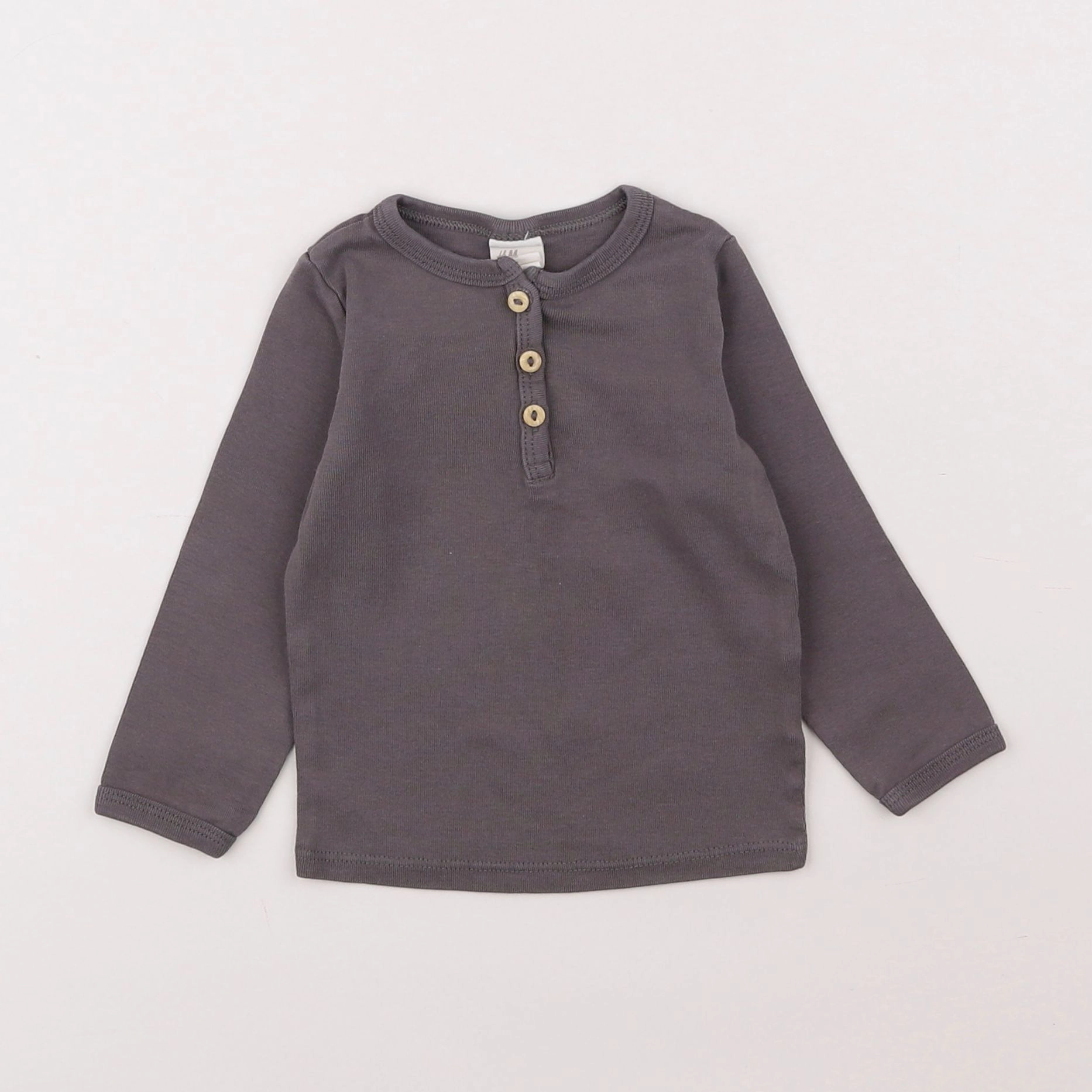 H&M - tee-shirt gris - 6/9 mois