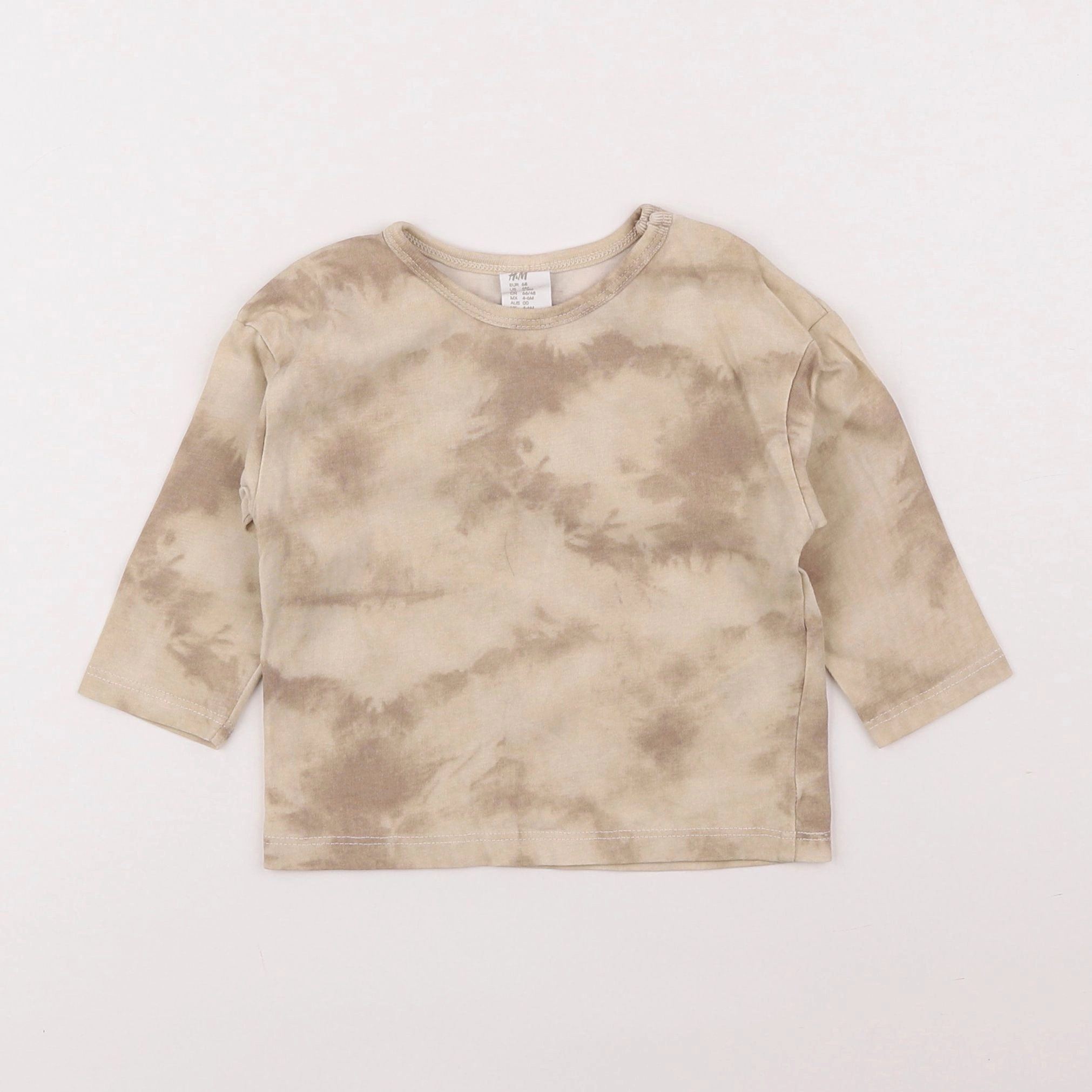 H&M - tee-shirt beige, marron - 3/6 mois