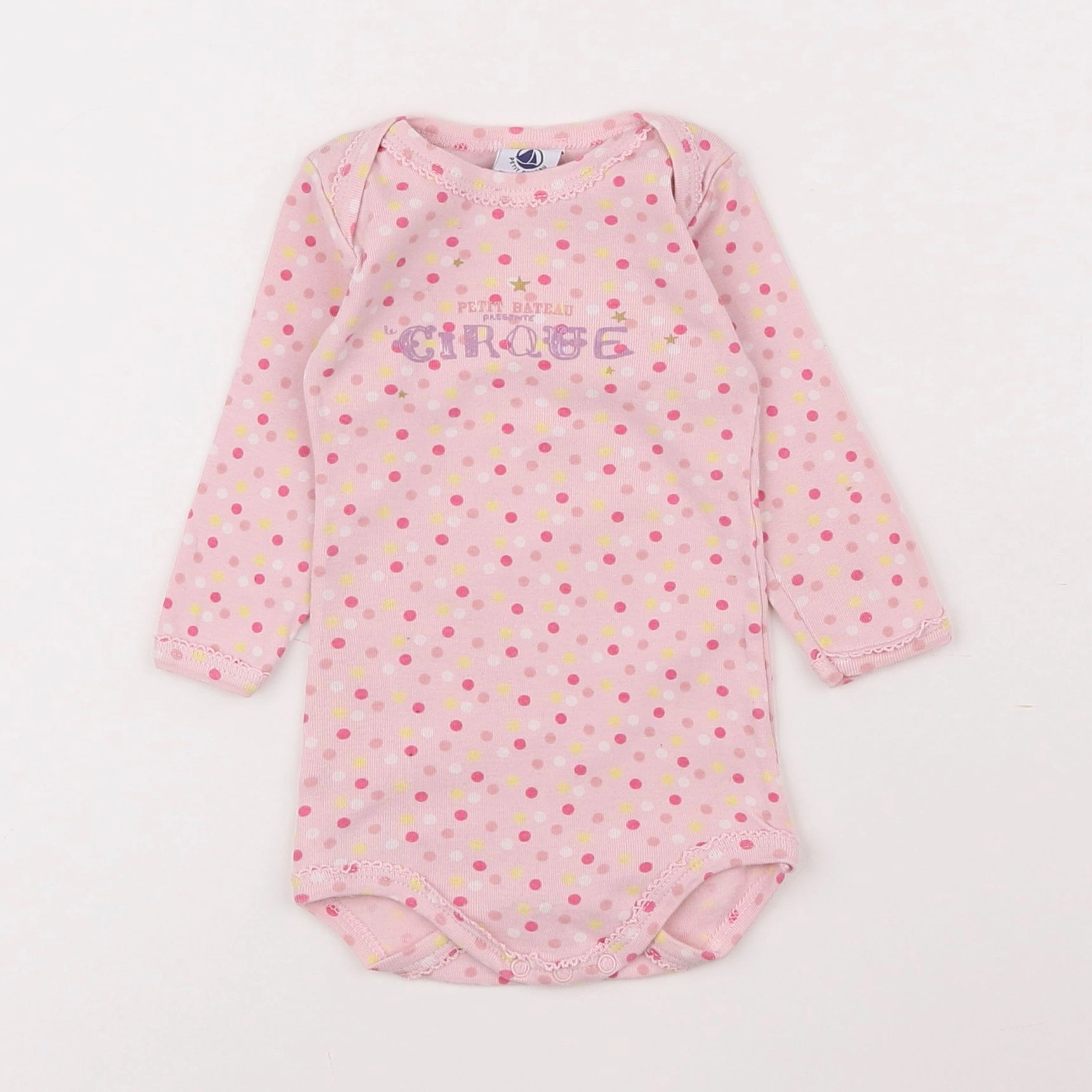 Petit Bateau - body rose - 6 mois