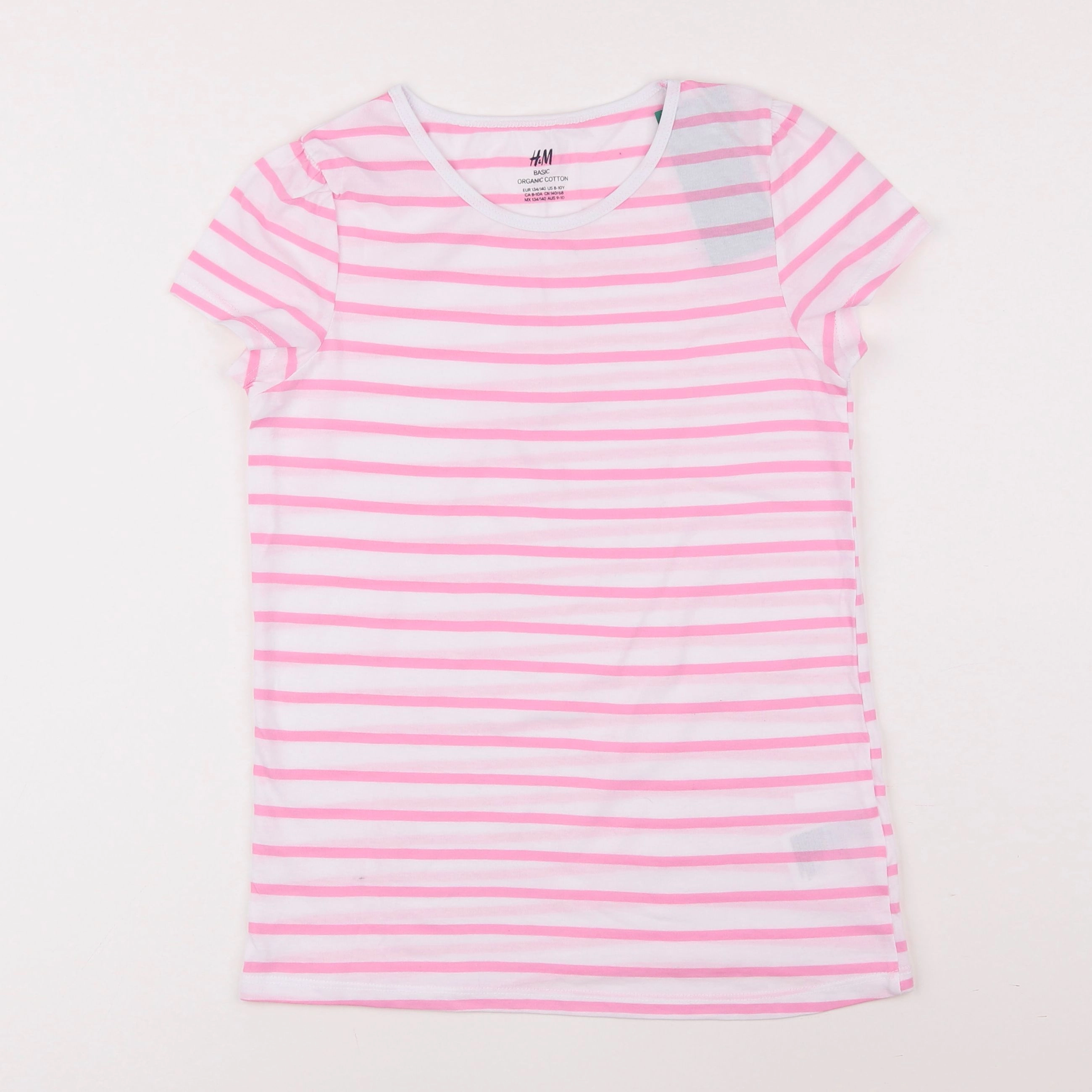 H&M - tee-shirt rose - 8/10 ans