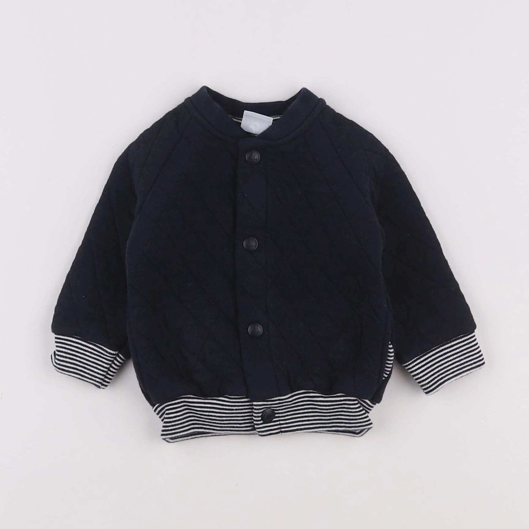 Petit Bateau - sweat bleu - 6 mois