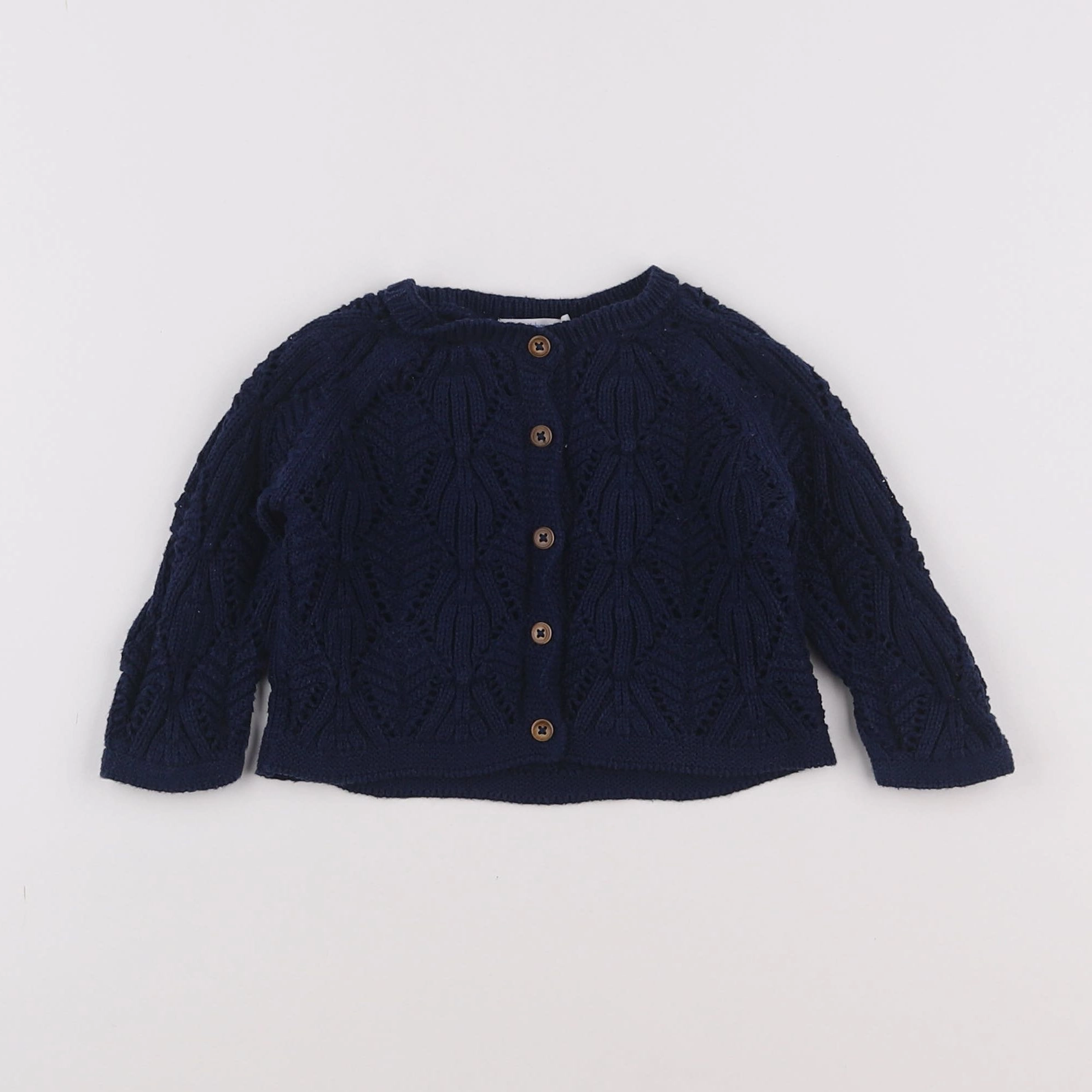 Boutchou - gilet bleu - 6 mois