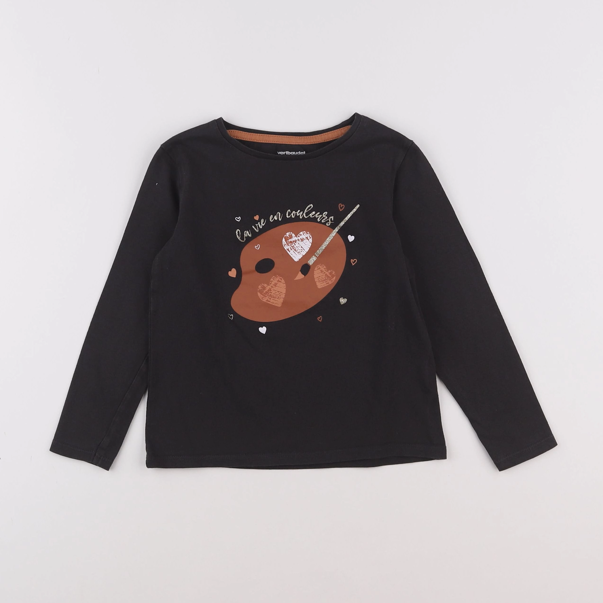 Vertbaudet - tee-shirt marron - 5 ans