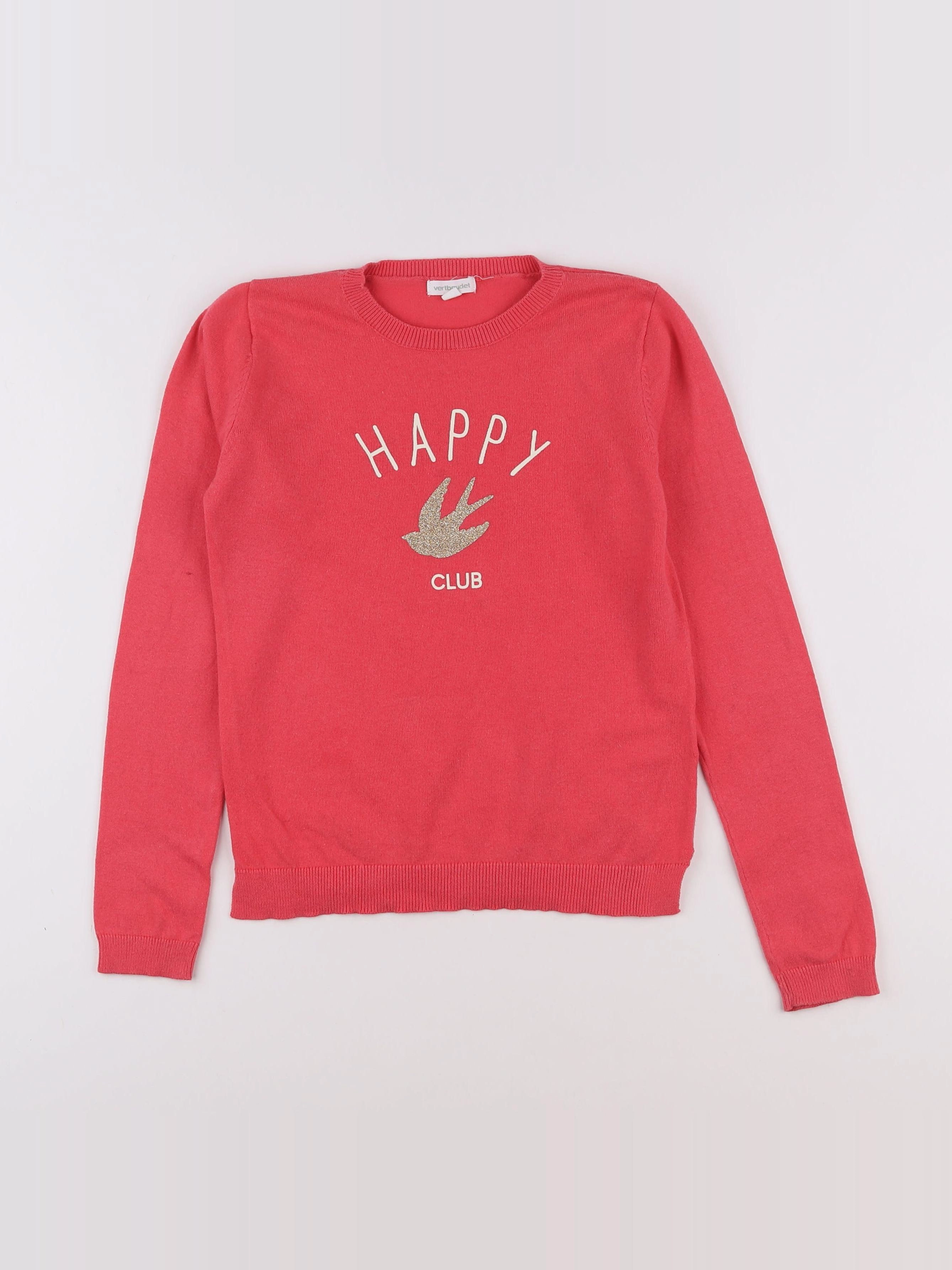 Vertbaudet - pull rose - 8 ans