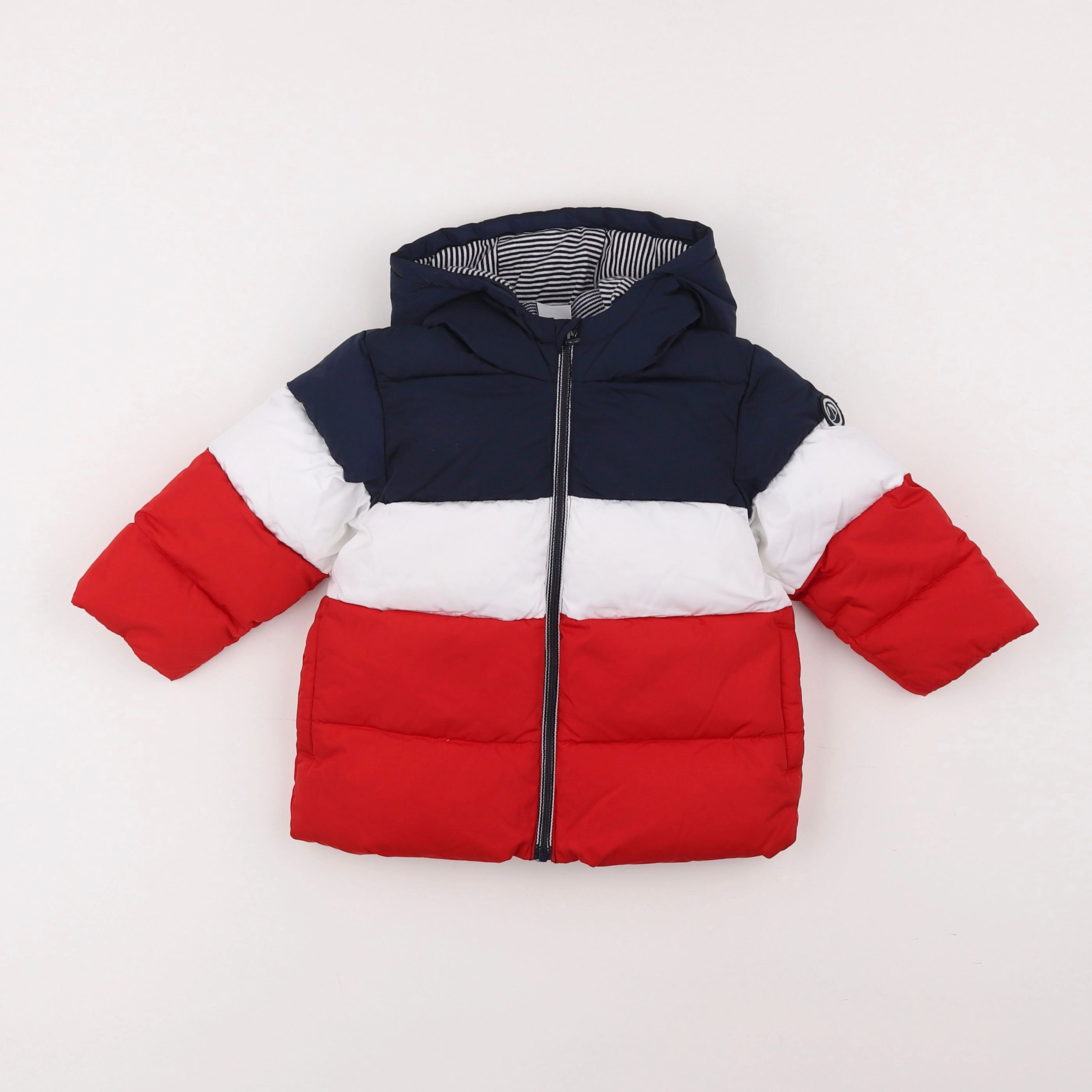 Petit Bateau - doudoune bleu - 12 mois
