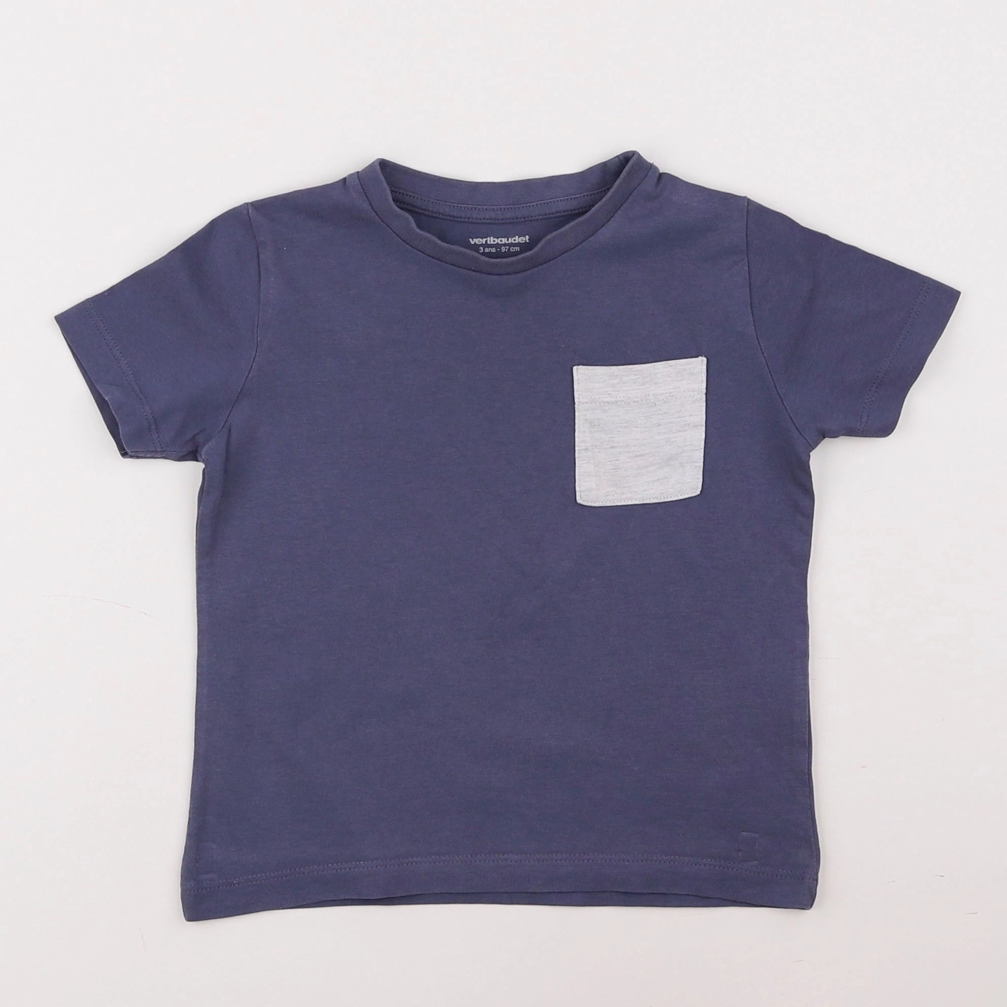 Vertbaudet - tee-shirt bleu - 3 ans