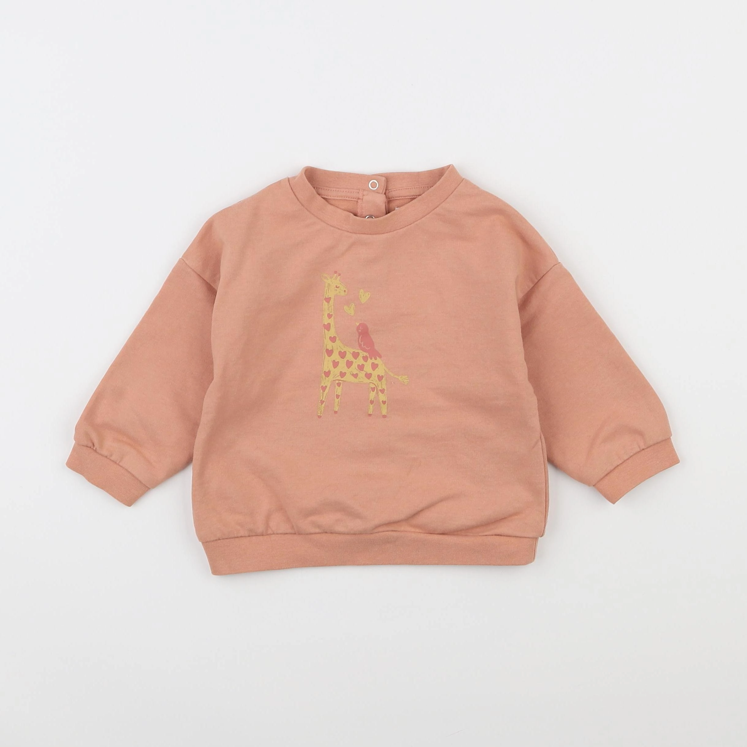 Vertbaudet - sweat rose - 12 mois
