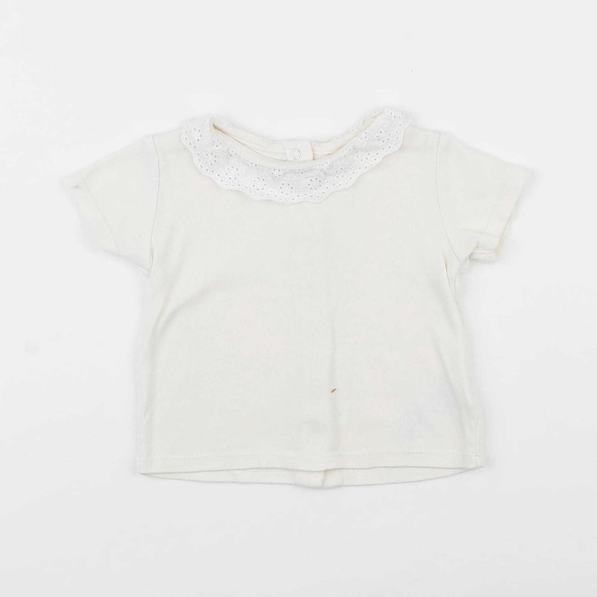 Vertbaudet - tee-shirt blanc - 12 mois