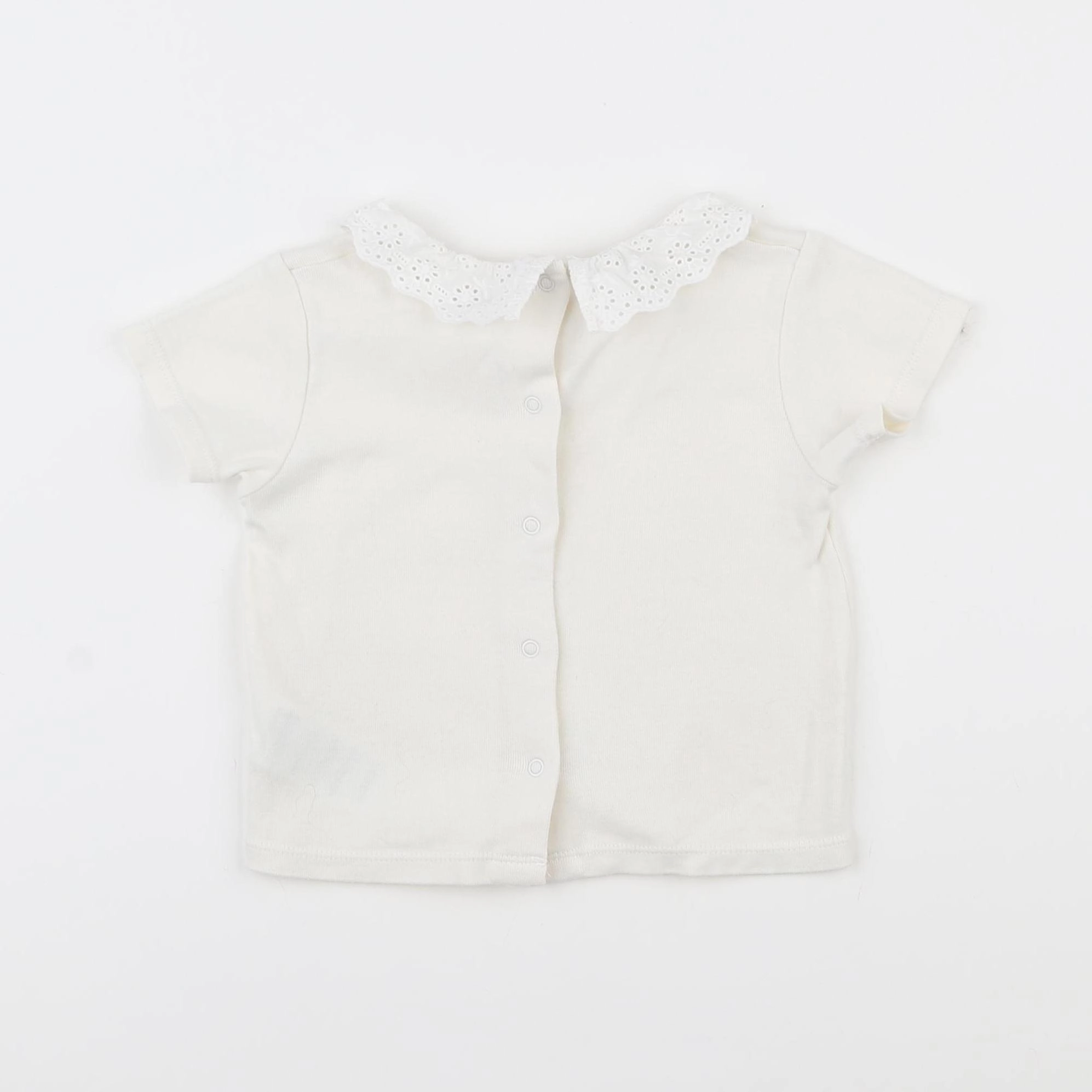 Vertbaudet - tee-shirt blanc - 12 mois