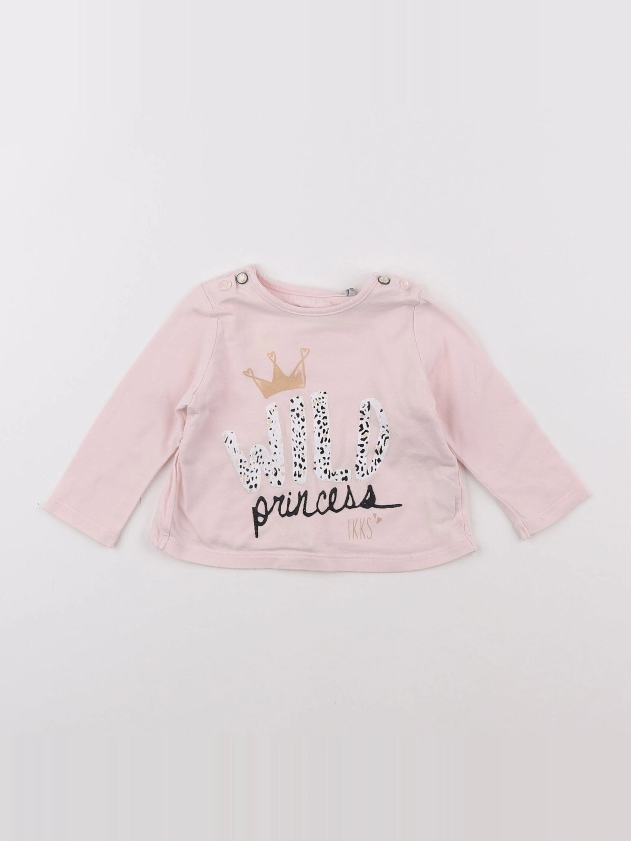 IKKS - tee-shirt rose - 6 mois