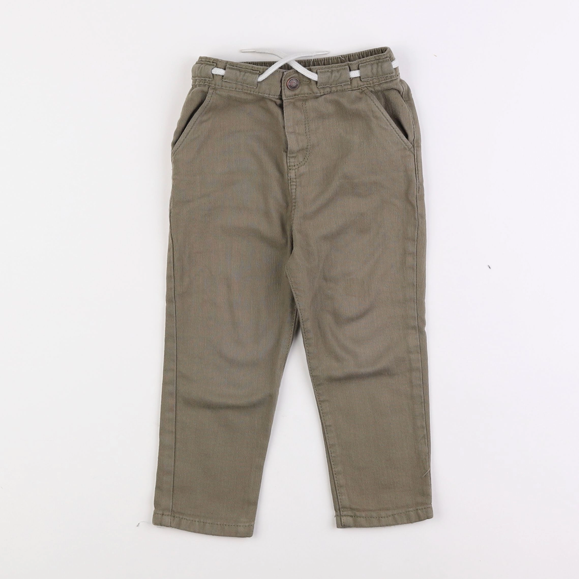 Vertbaudet - pantalon vert - 2 ans