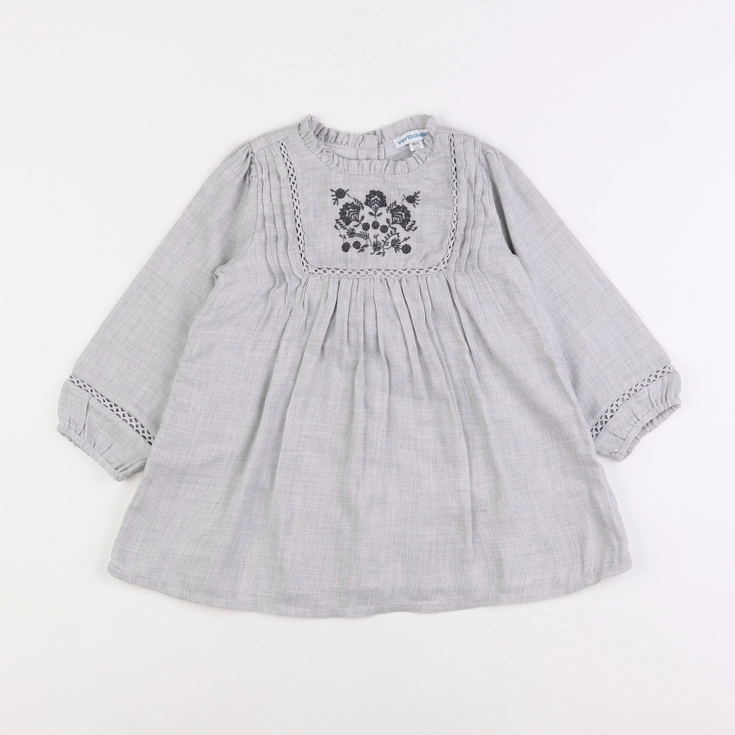 Vertbaudet - robe gris - 2 ans
