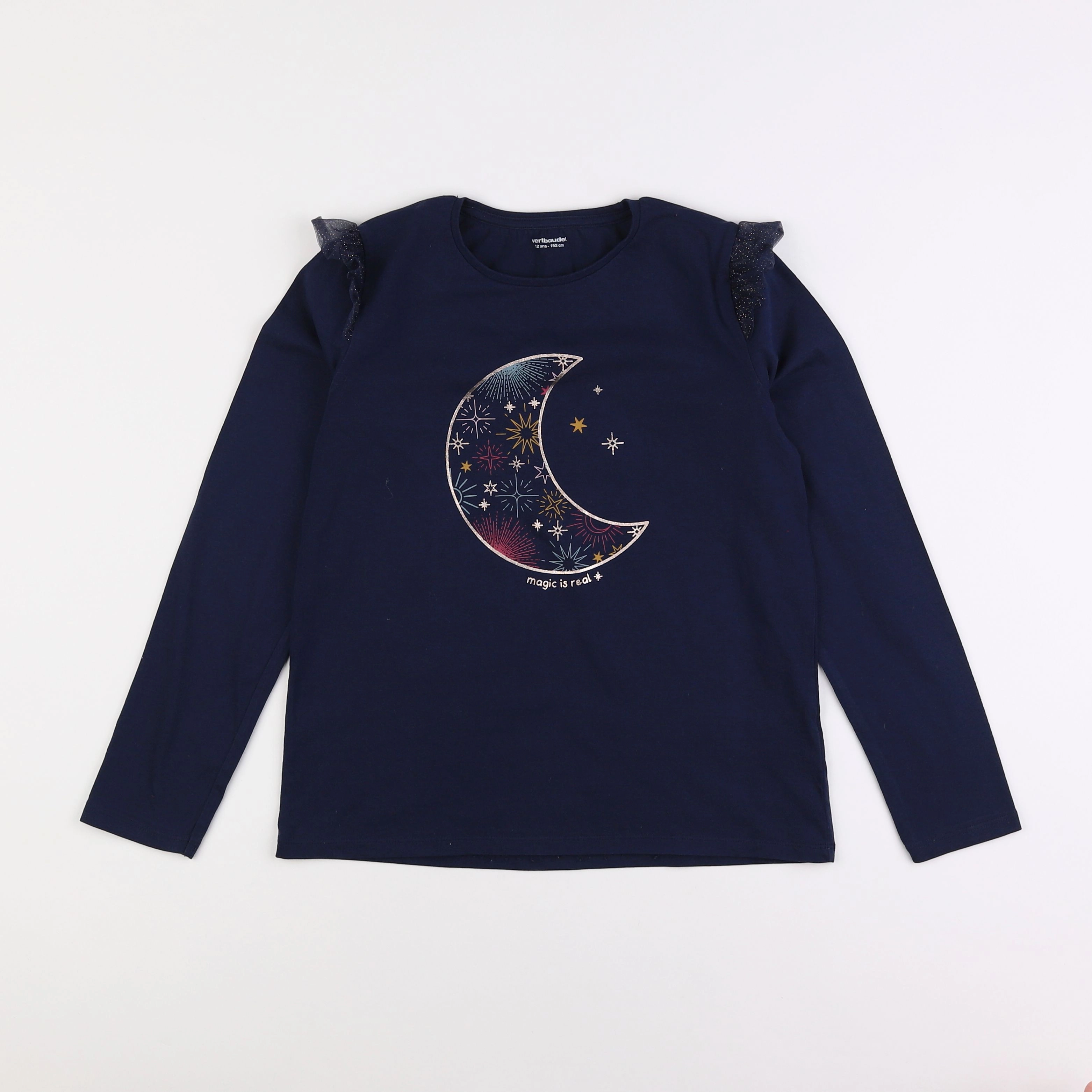 Vertbaudet - tee-shirt bleu - 12 ans