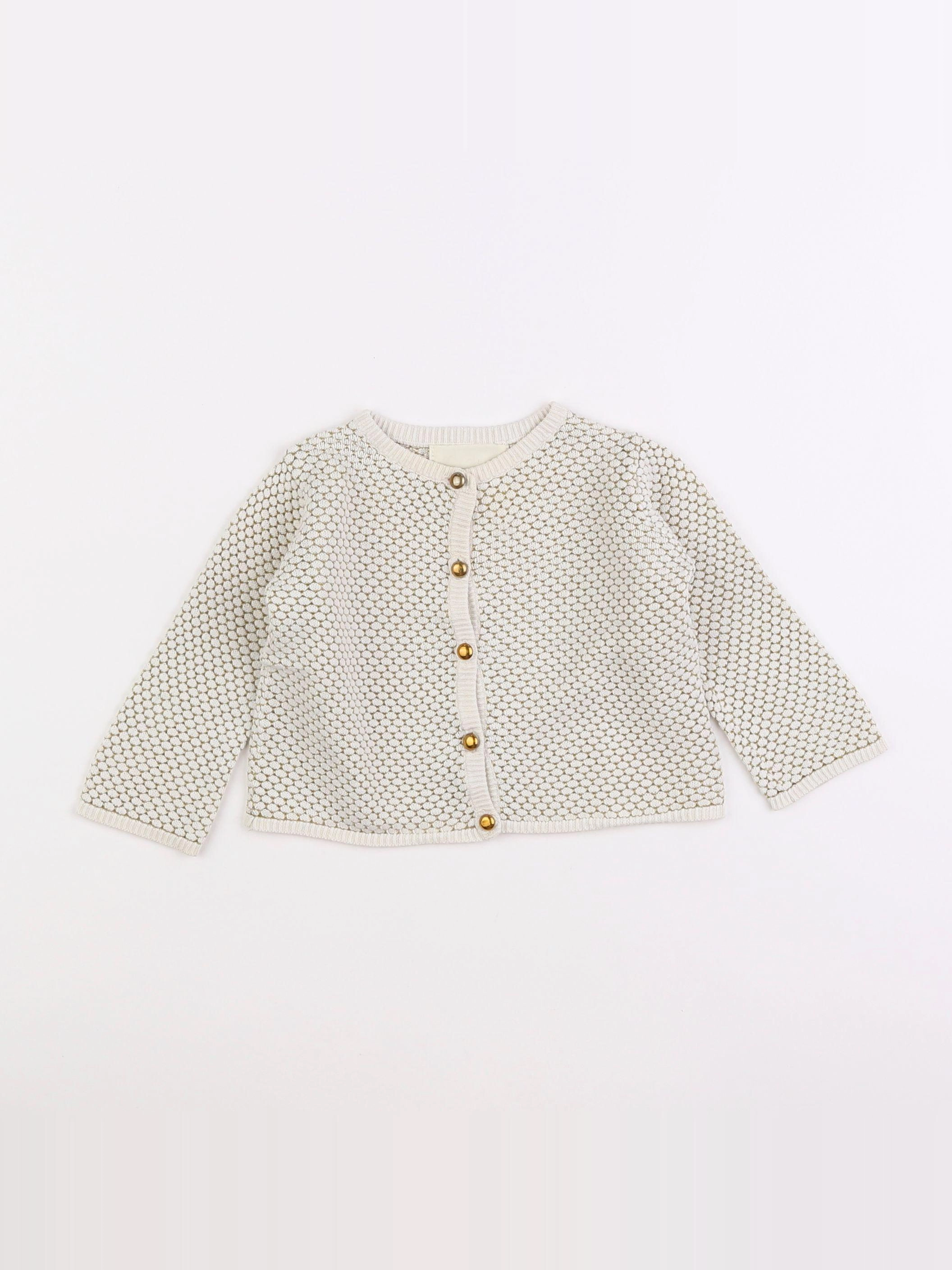 Louis Louise - gilet beige, or - 6 mois