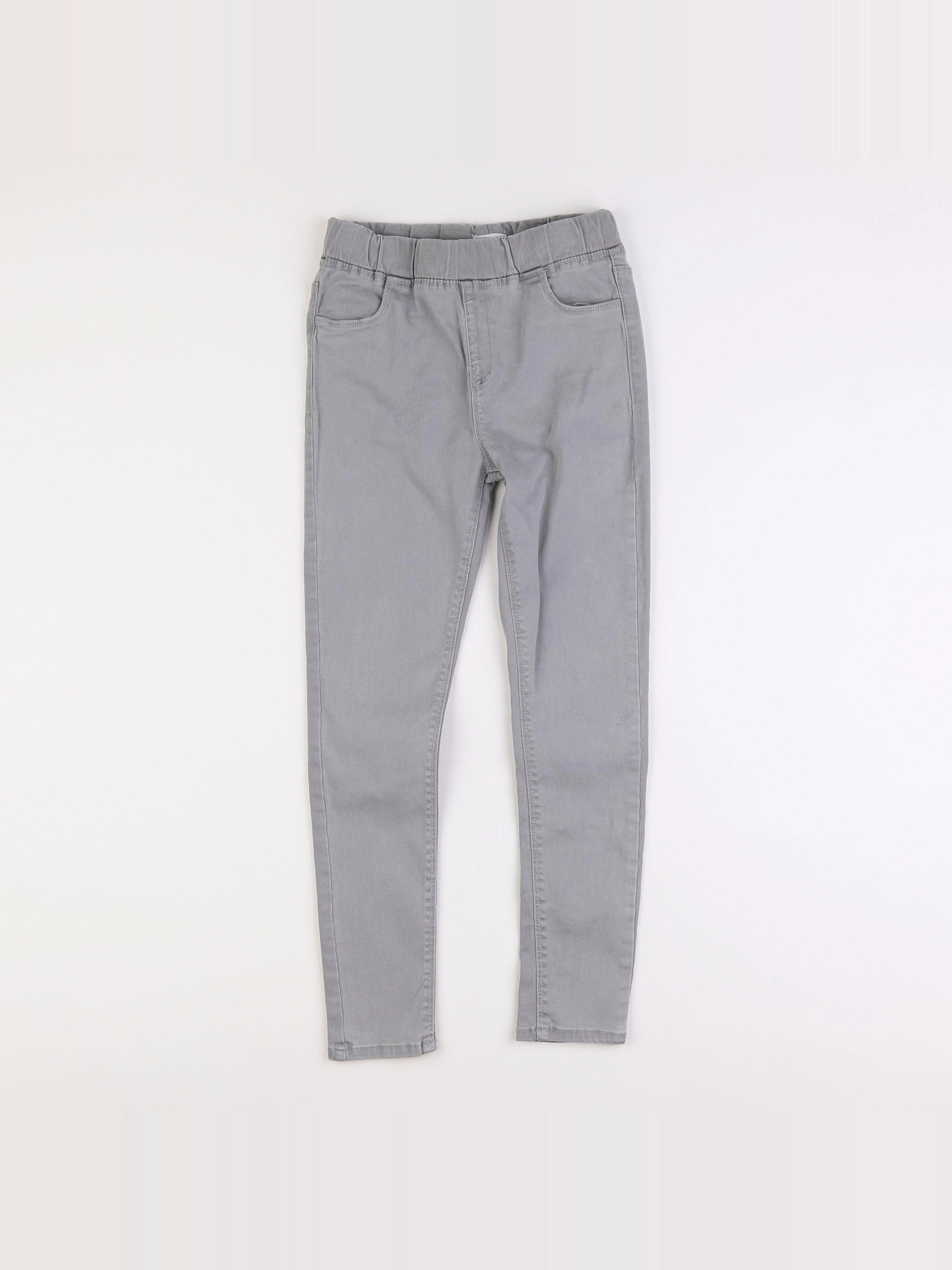 Vertbaudet - jegging gris - 10 ans