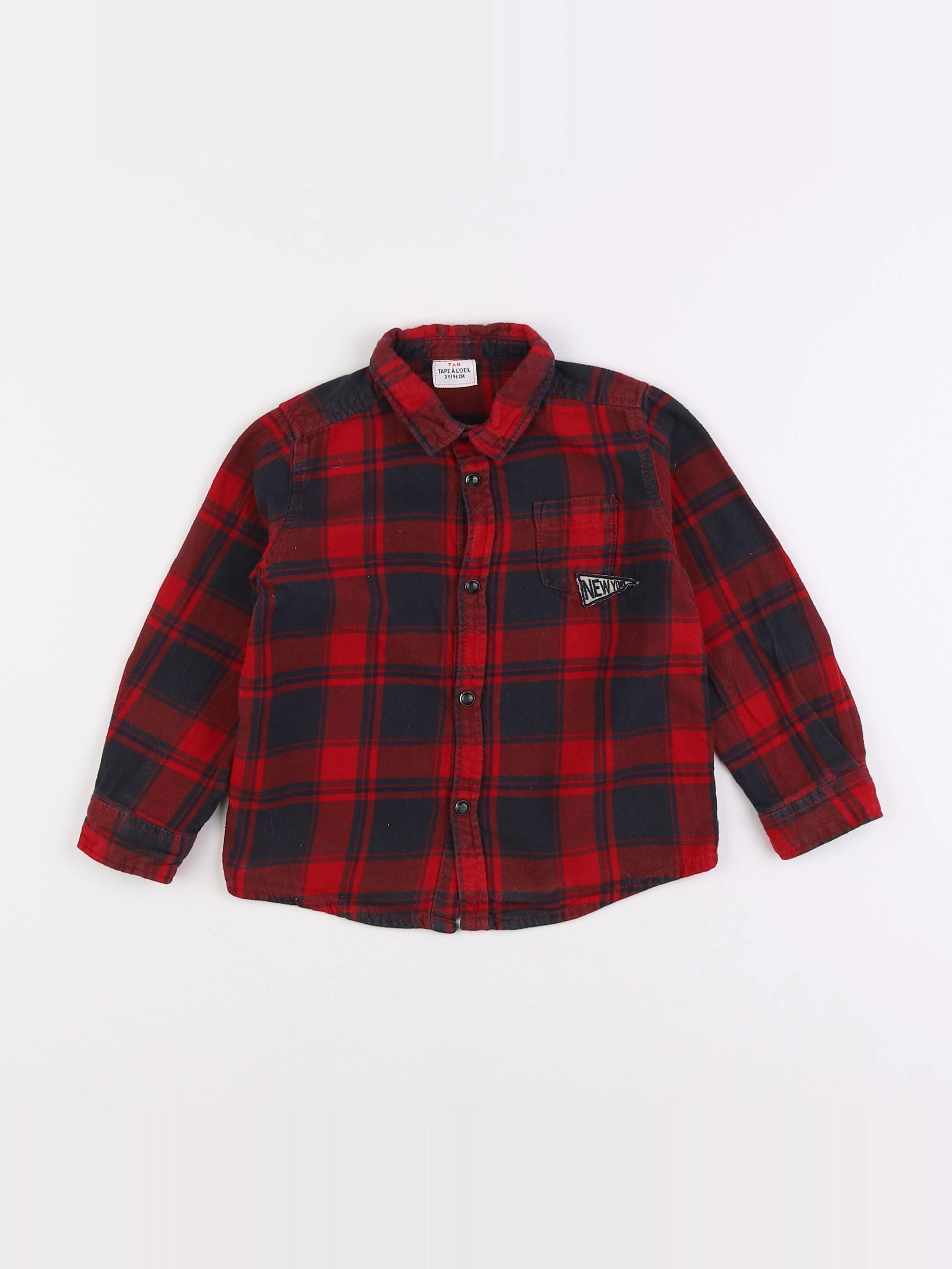 Tape à l'oeil - chemise rouge - 3 ans