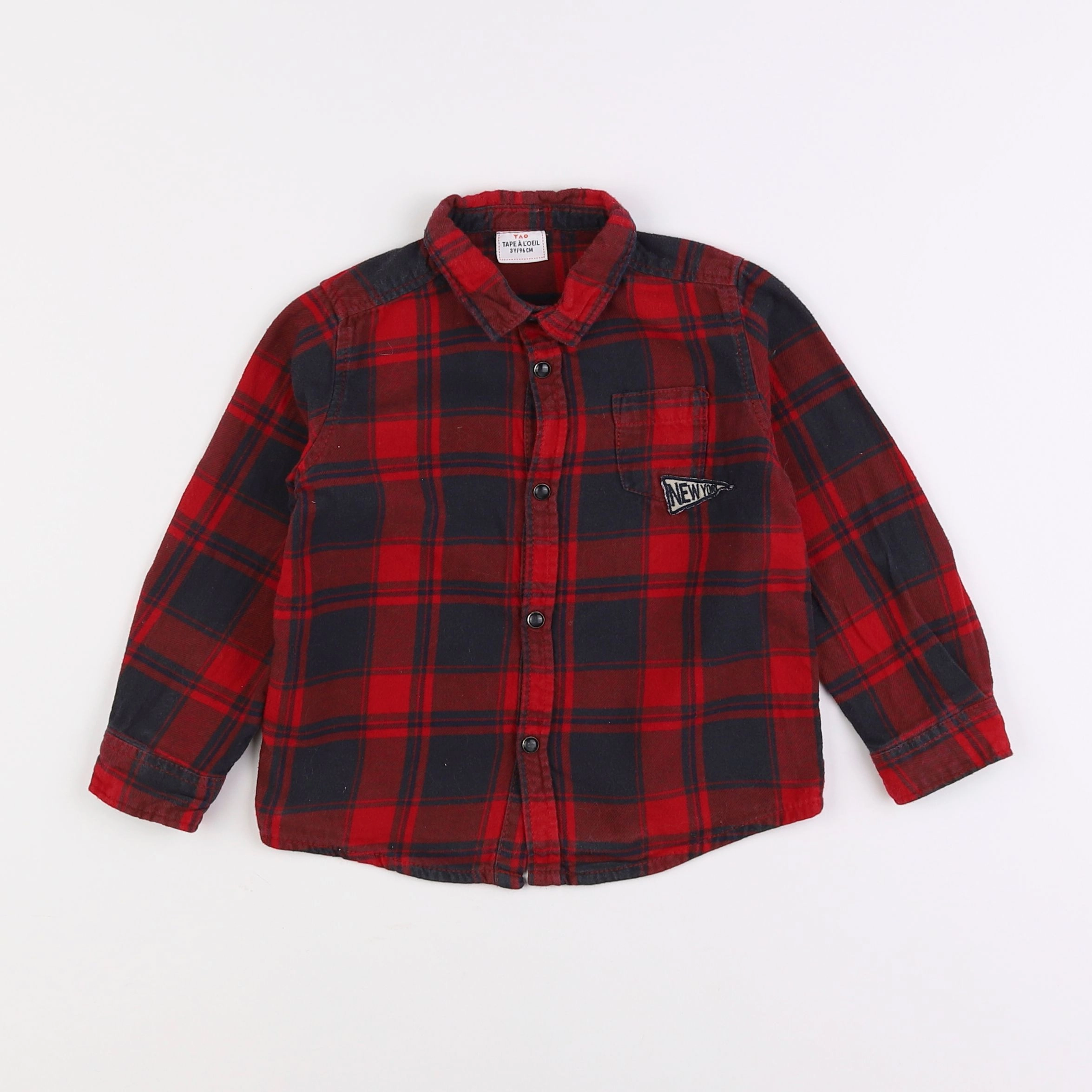 Tape à l'oeil - chemise rouge - 3 ans