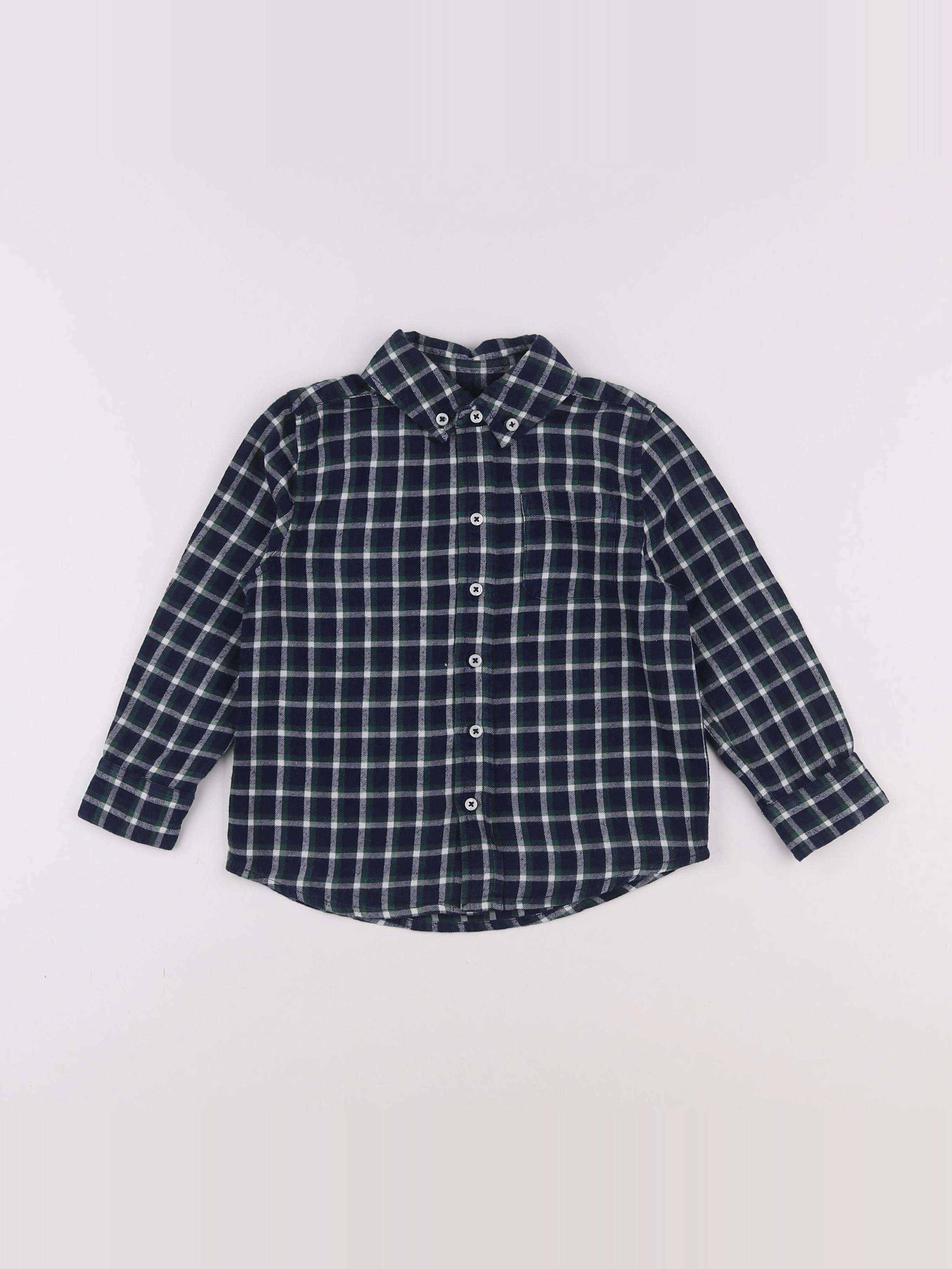 Monoprix - chemise bleu, vert - 3 ans