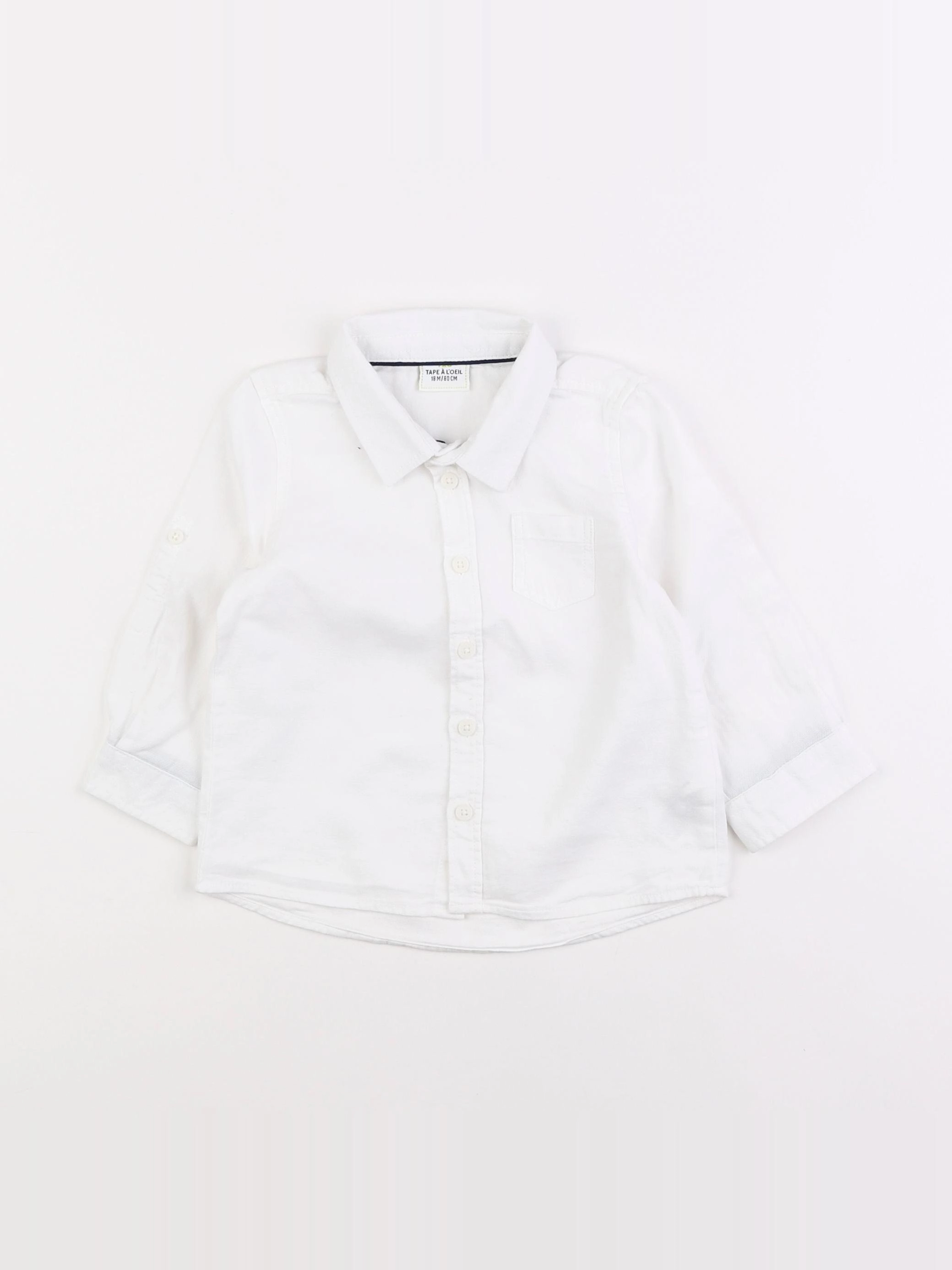 Tape à l'oeil - chemise blanc - 18 mois