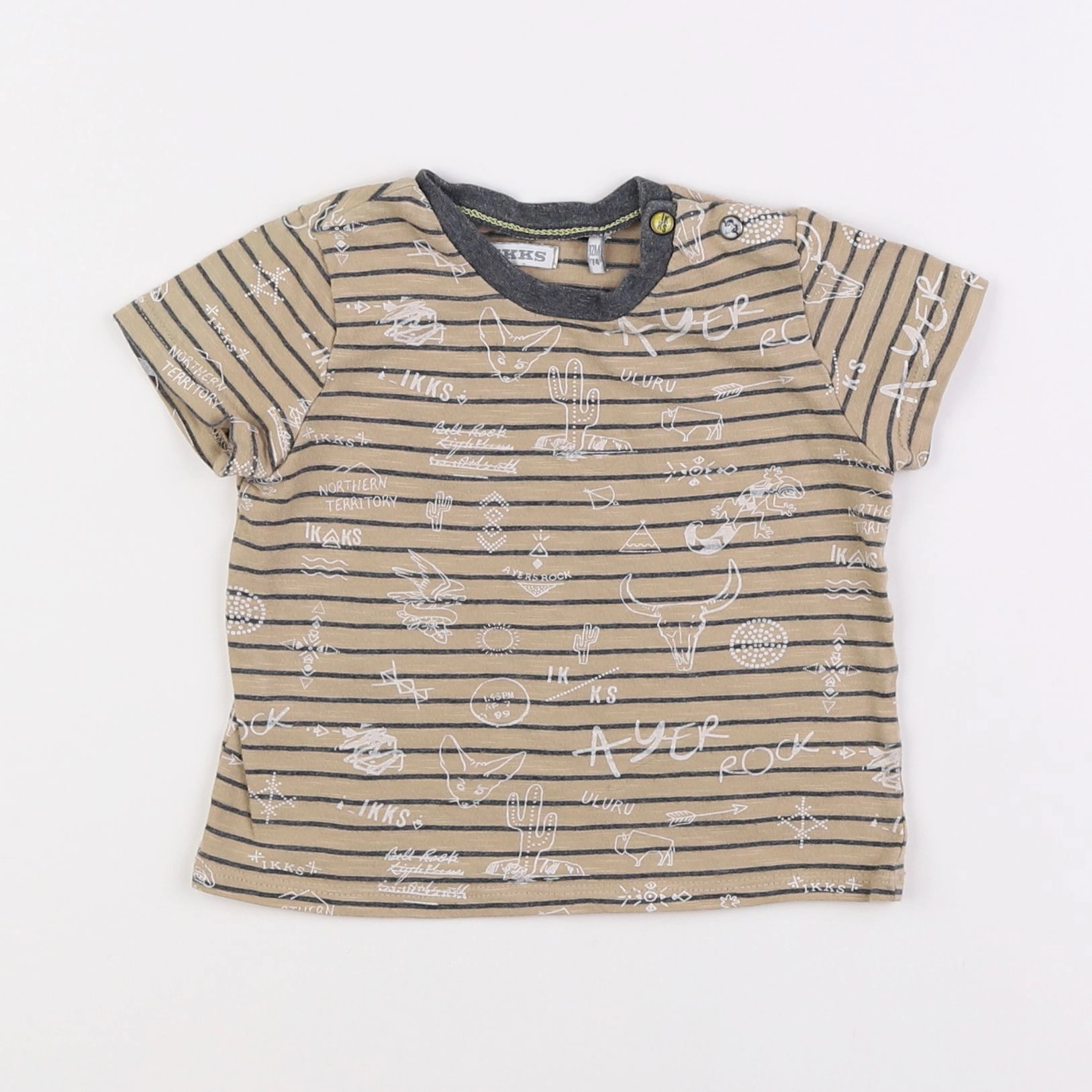 IKKS - tee-shirt beige - 12 mois