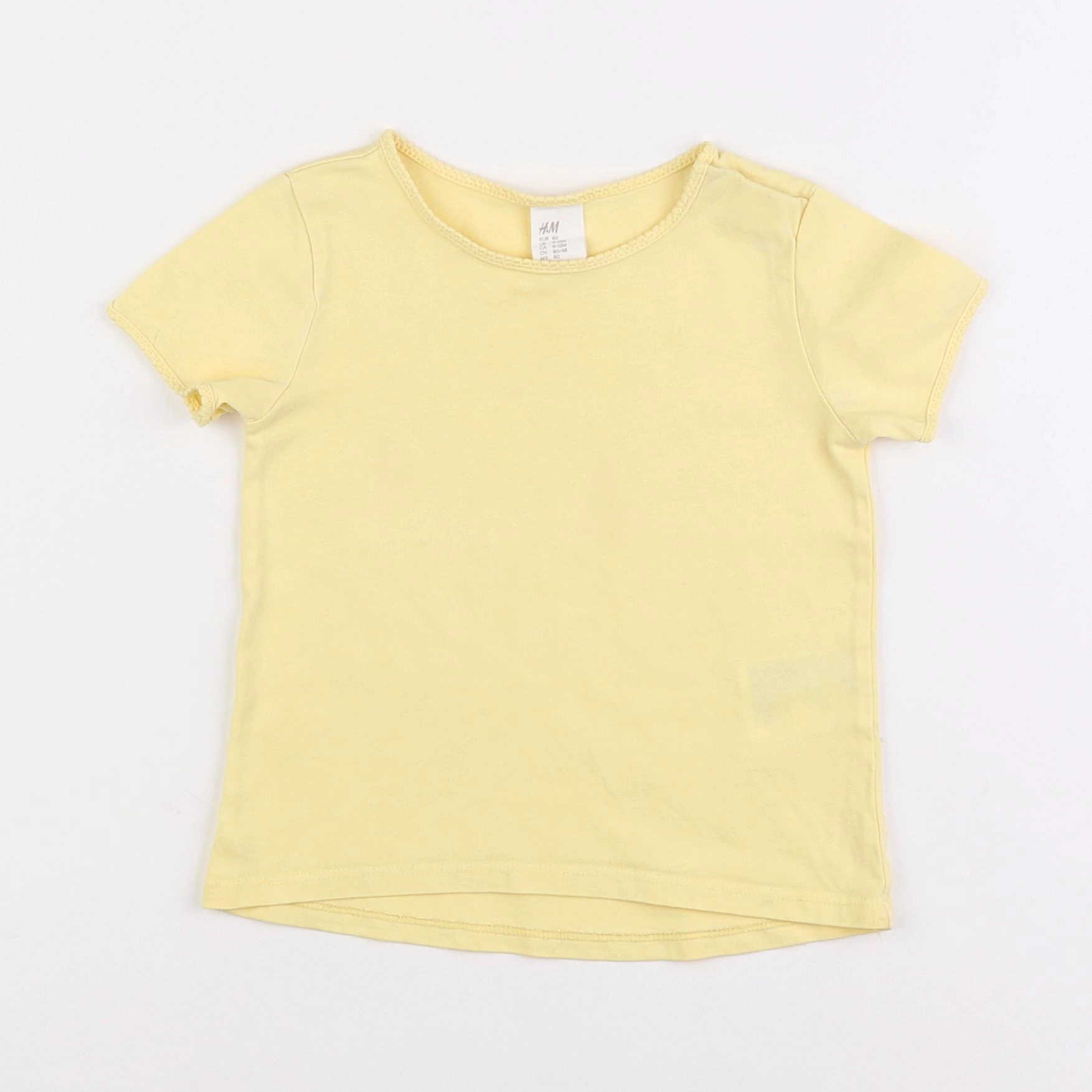 H&M - tee-shirt jaune - 9/12 mois