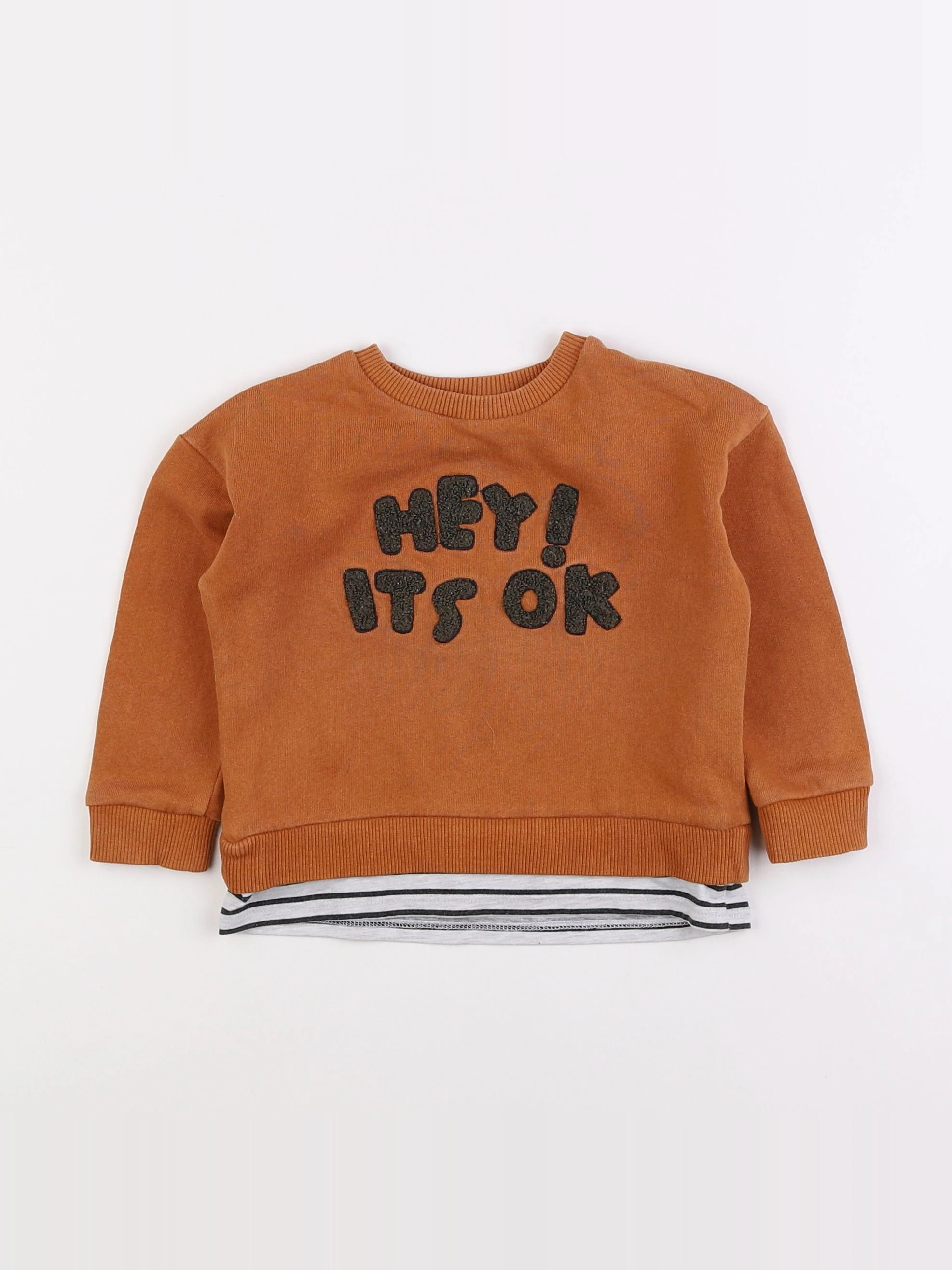 Mango - sweat marron - 12/18 mois