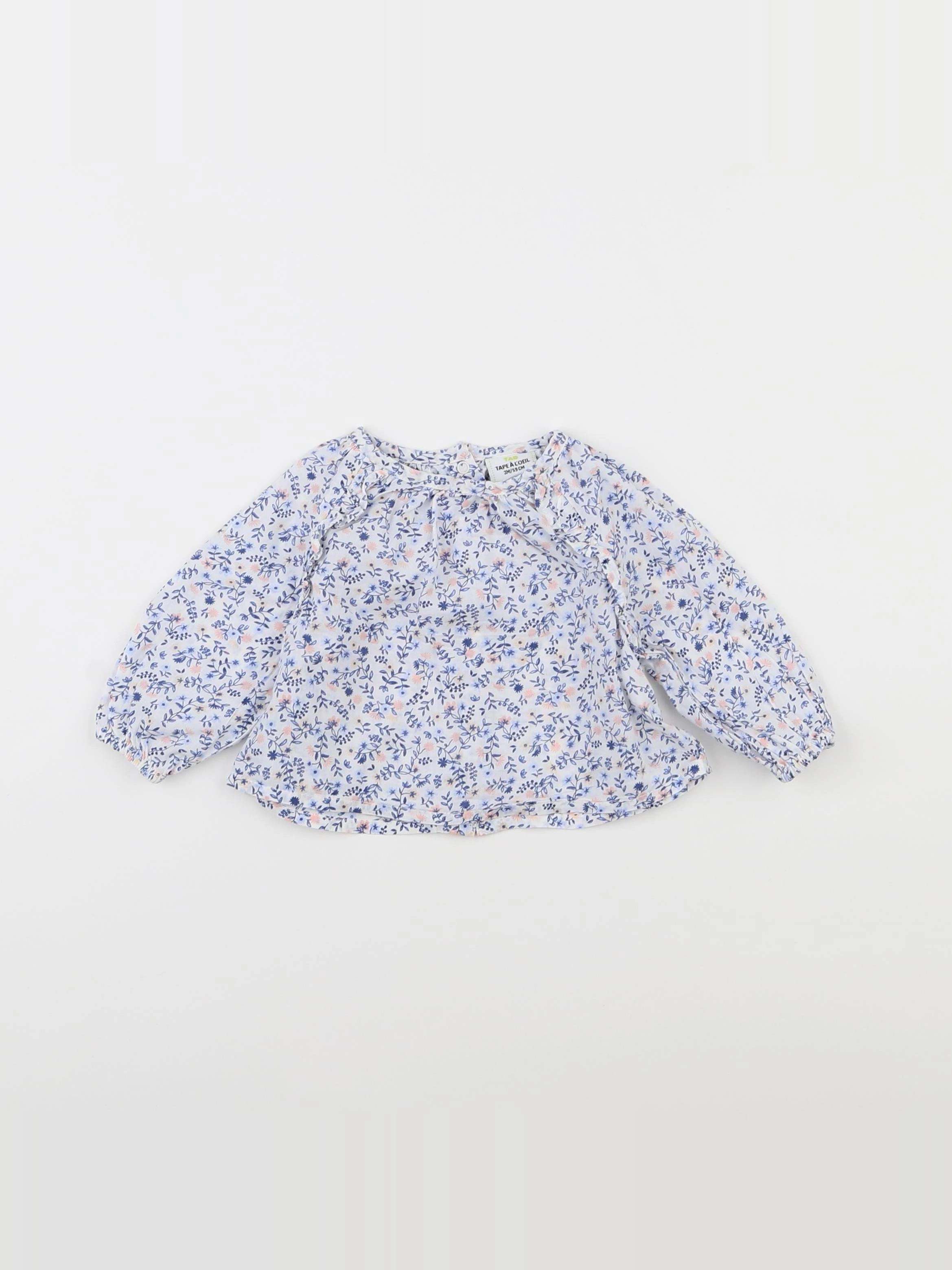 Tape à l'oeil - blouse blanc, bleu - 3 mois