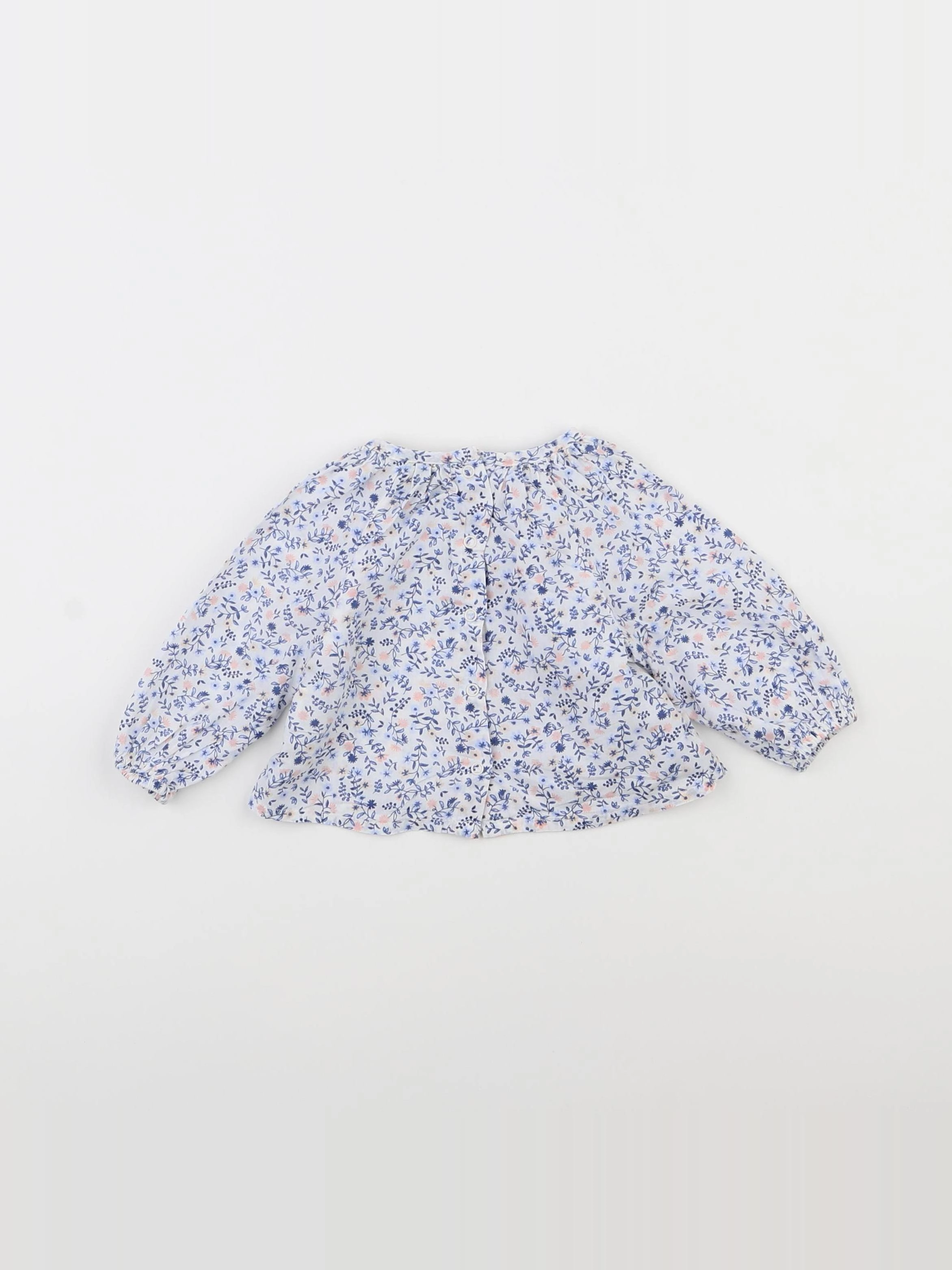 Tape à l'oeil - blouse blanc, bleu - 3 mois