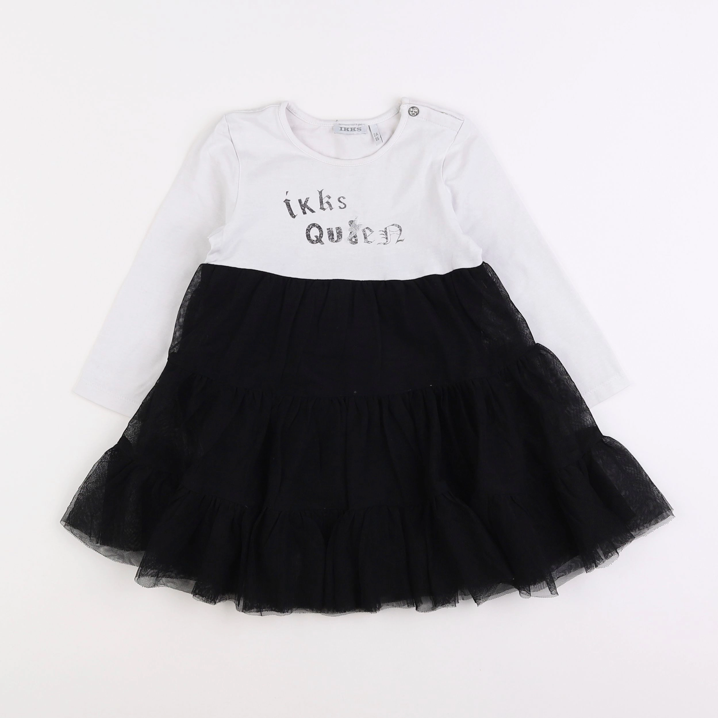 IKKS - robe blanc, noir - 2 ans