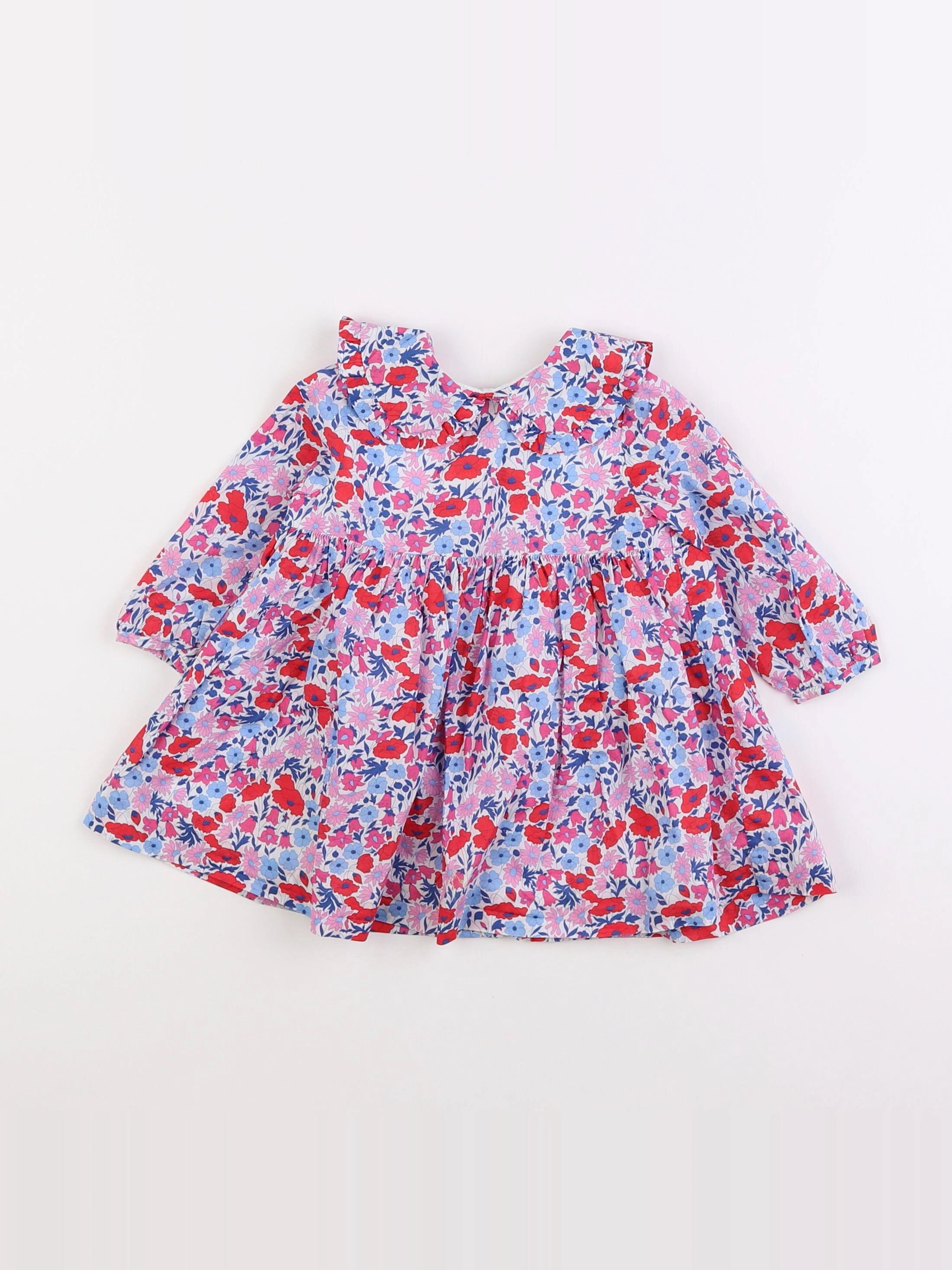 Jacadi - robe liberty multicolore - 12 mois