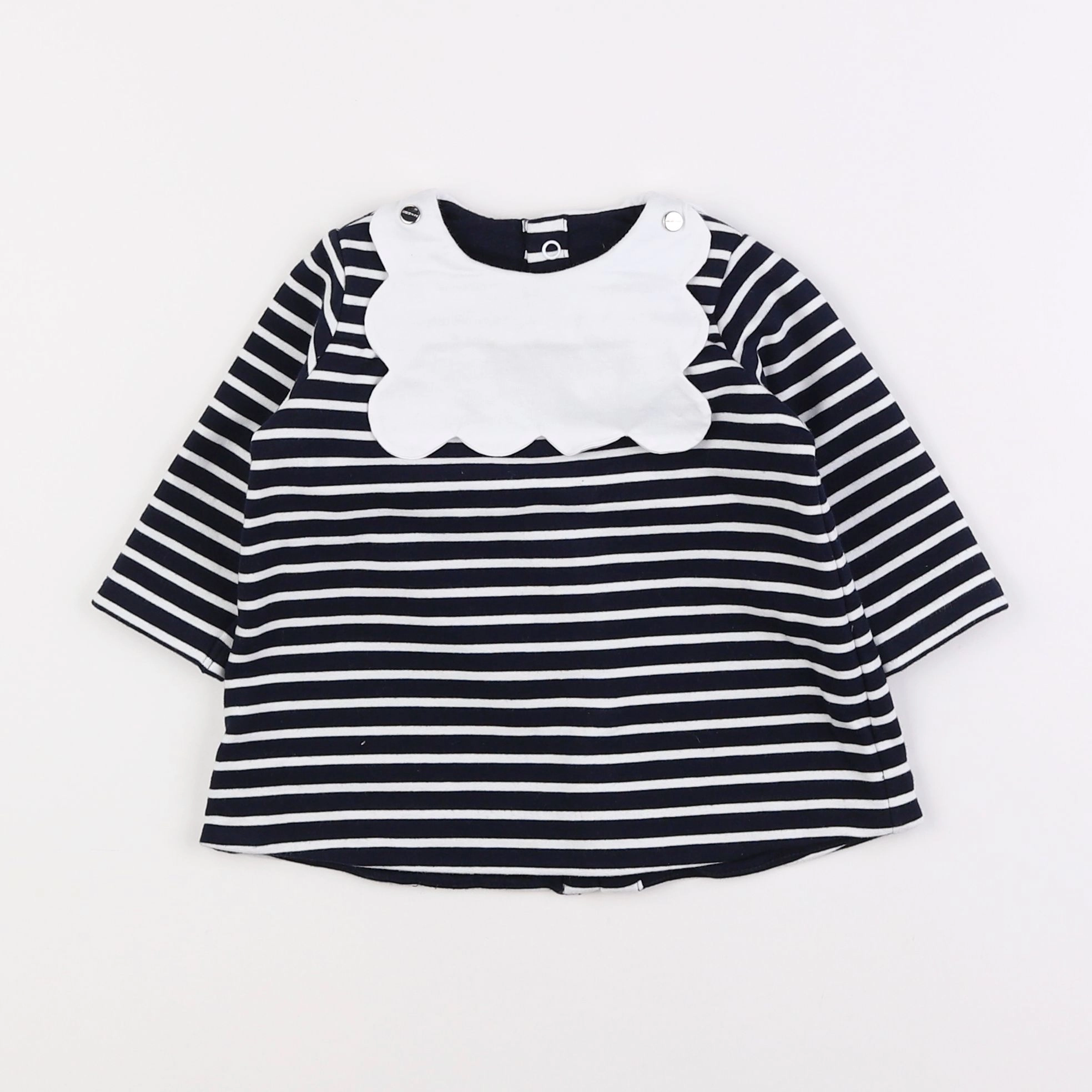 Jacadi - robe bleu, blanc - 6 mois