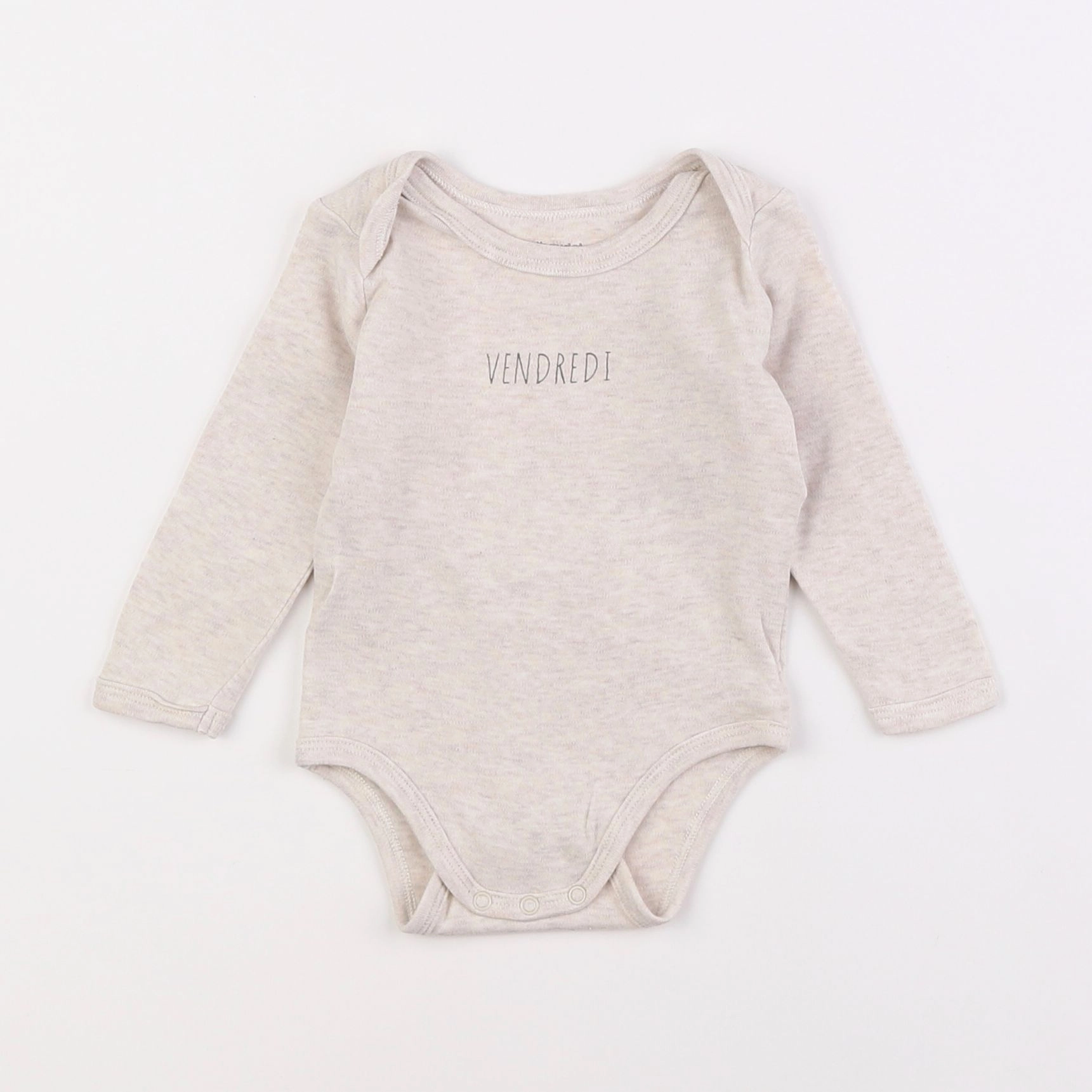 Vertbaudet - body beige - 6 mois