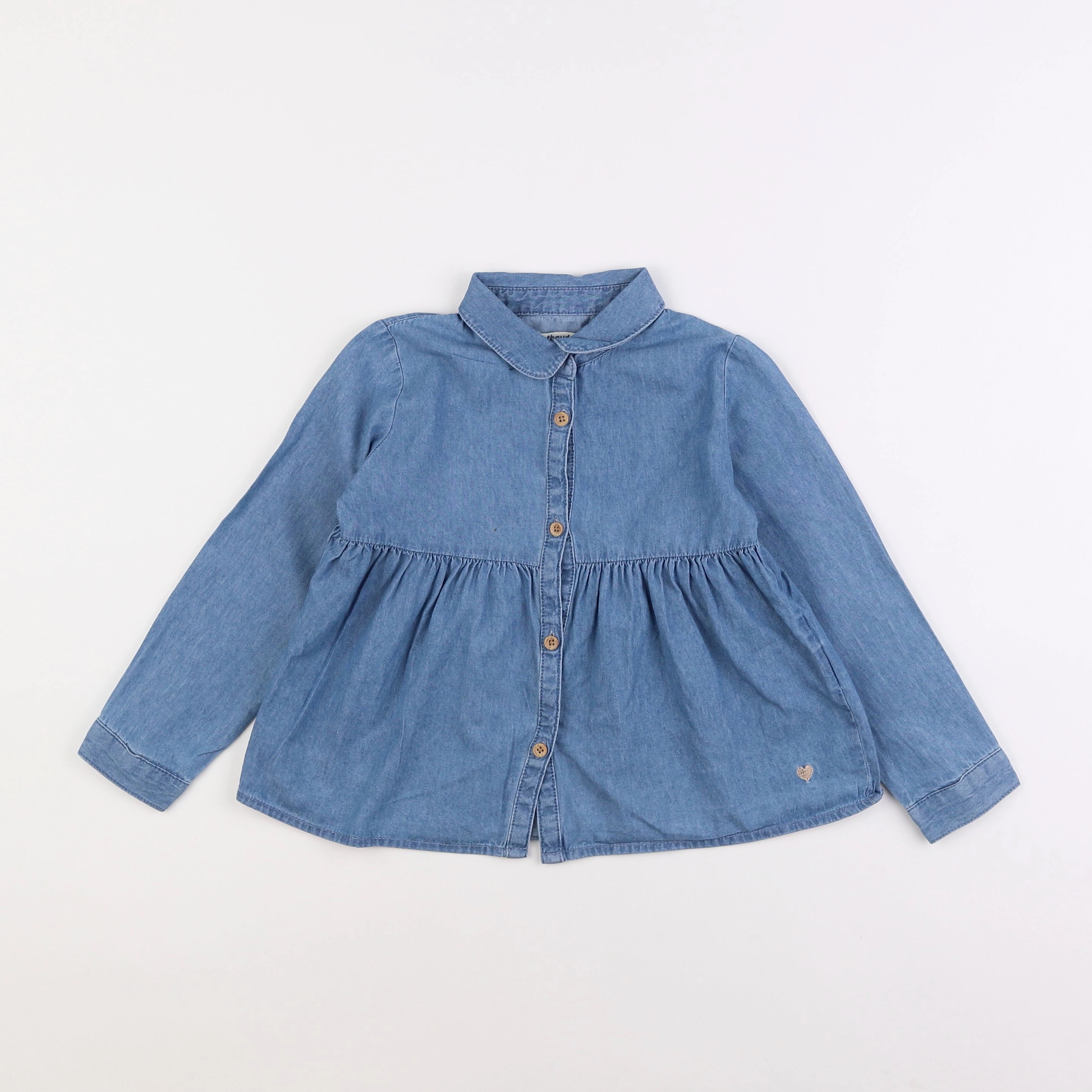 Vertbaudet - blouse bleu - 6 ans