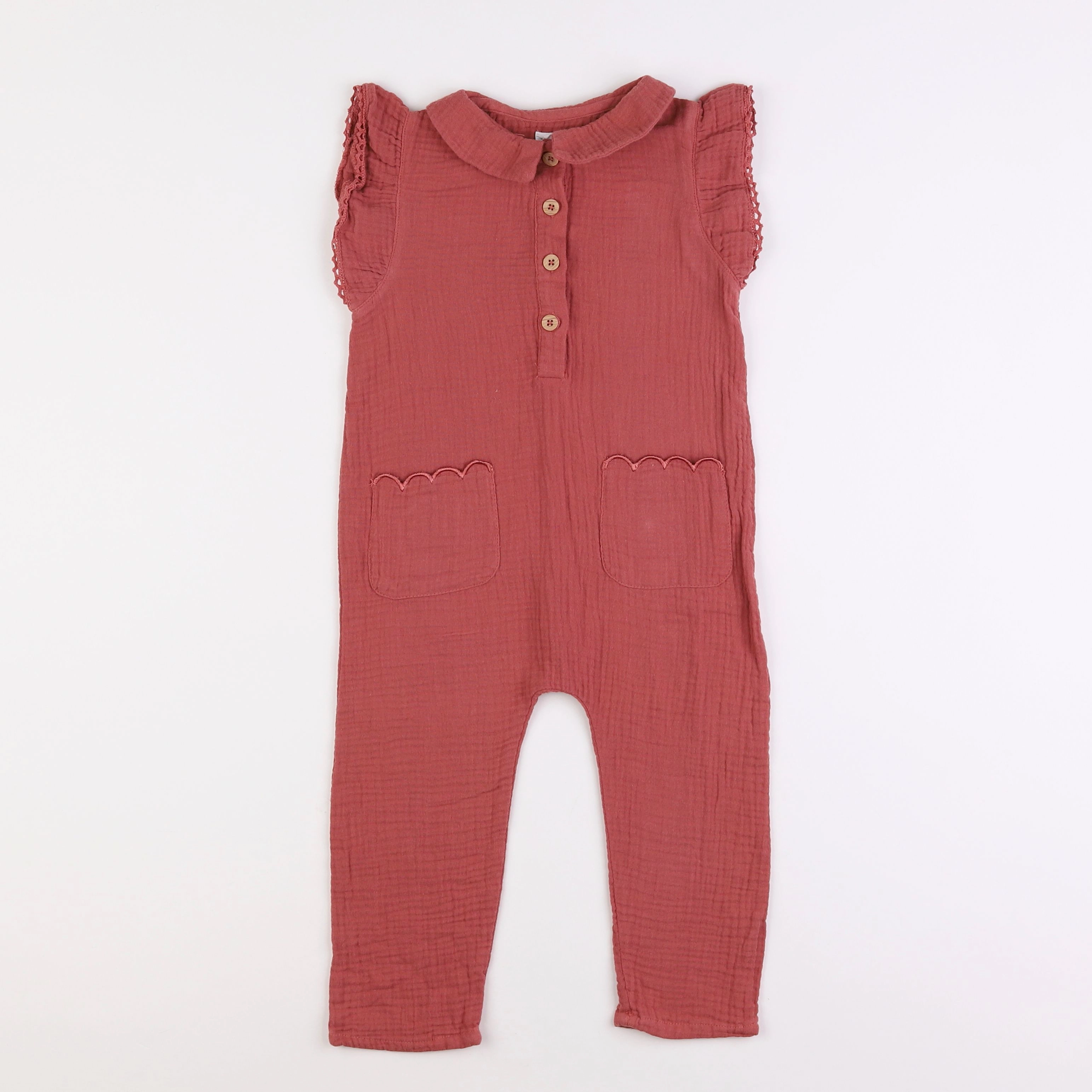 Vertbaudet - combinaison rouge - 3 ans