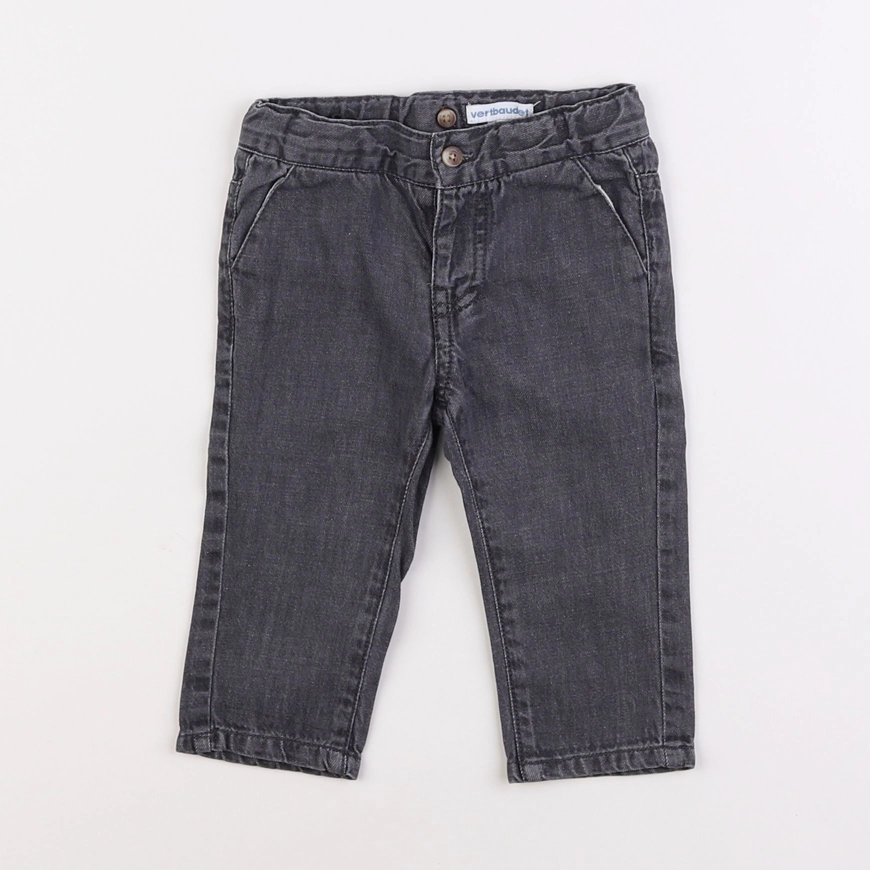 Vertbaudet - pantalon gris - 6 mois