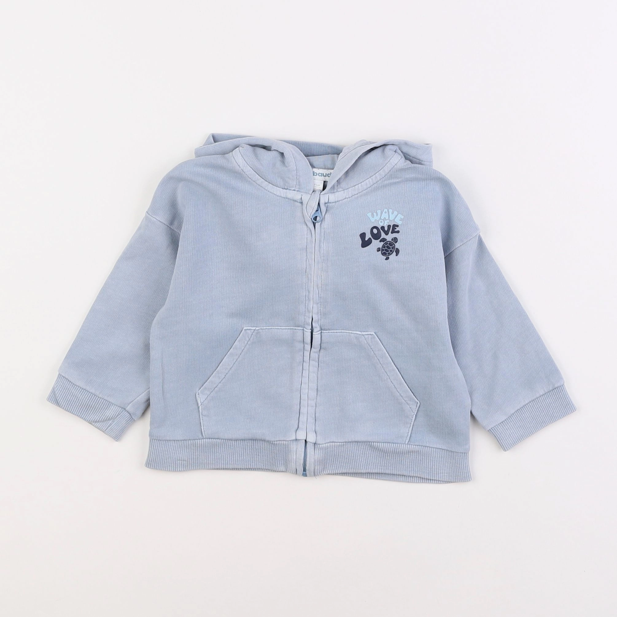 Vertbaudet - sweat bleu - 9 mois