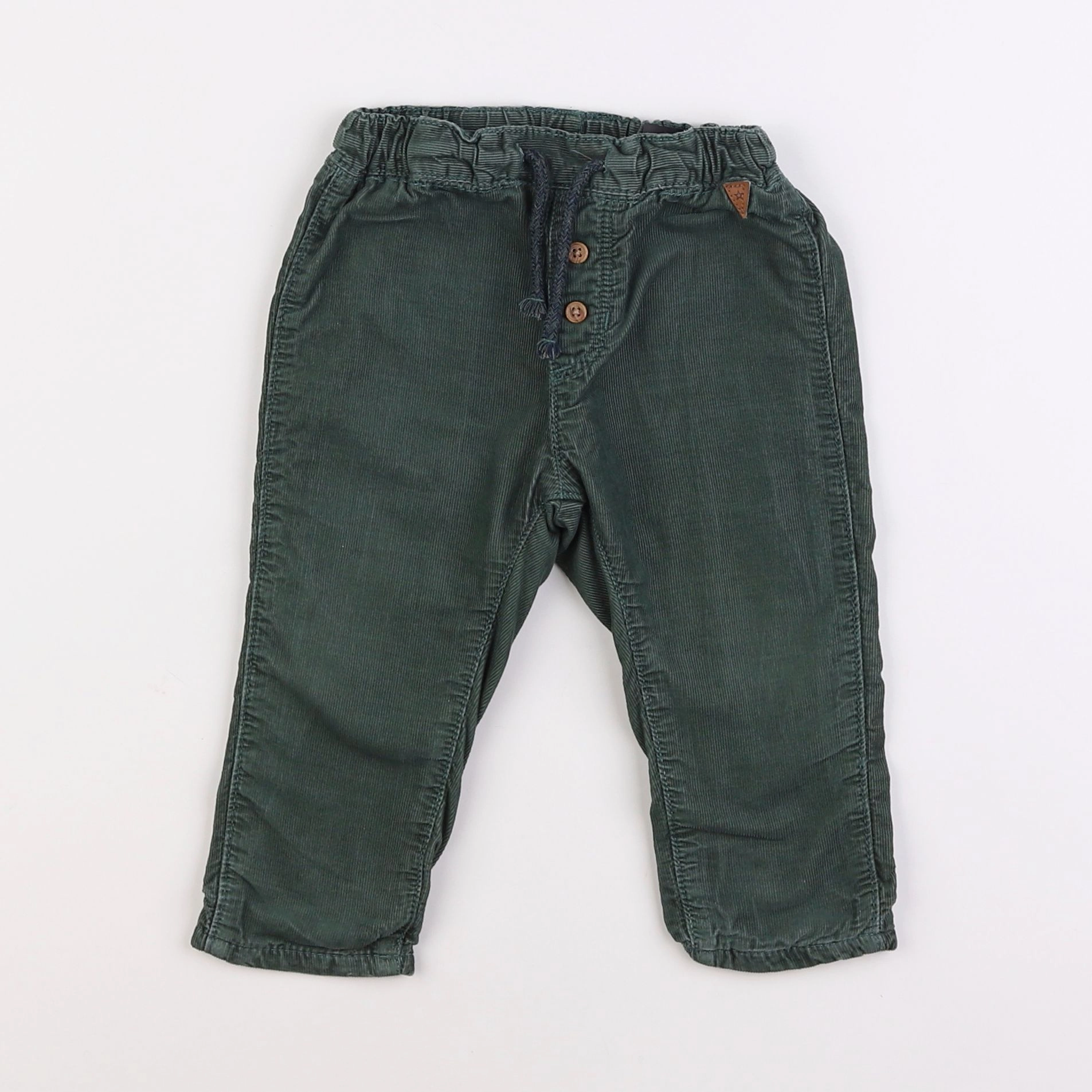 H&M - pantalon vert - 9/12 mois