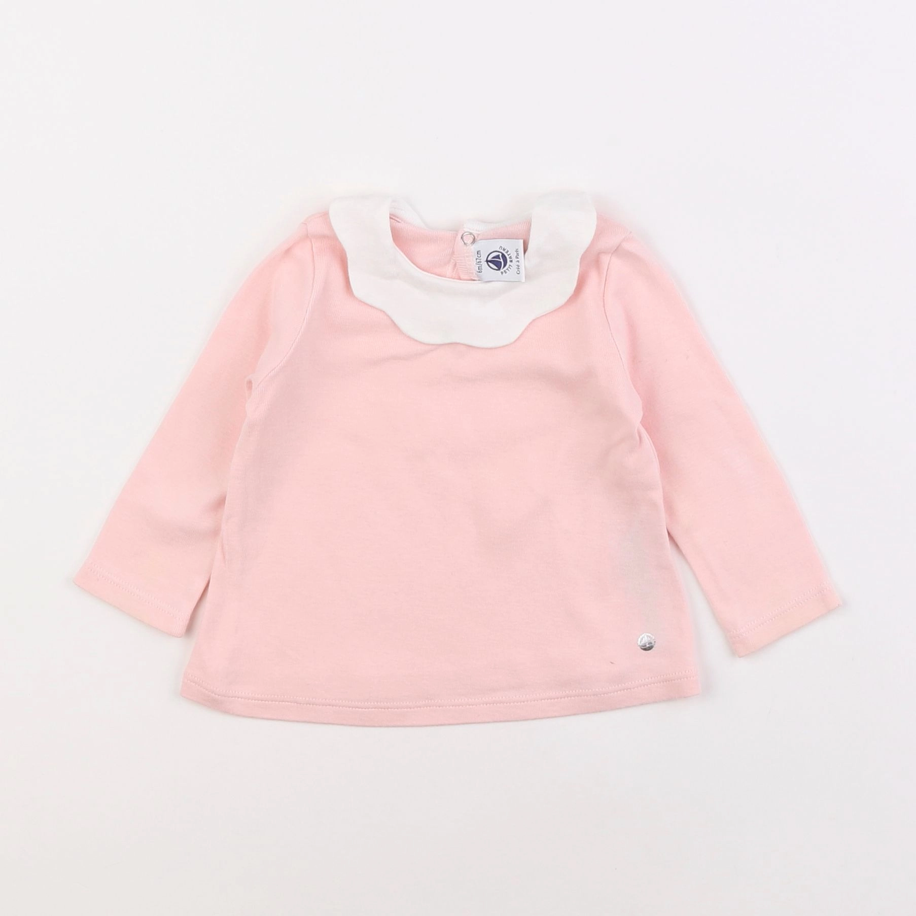 Petit Bateau - tee-shirt rose - 6 mois