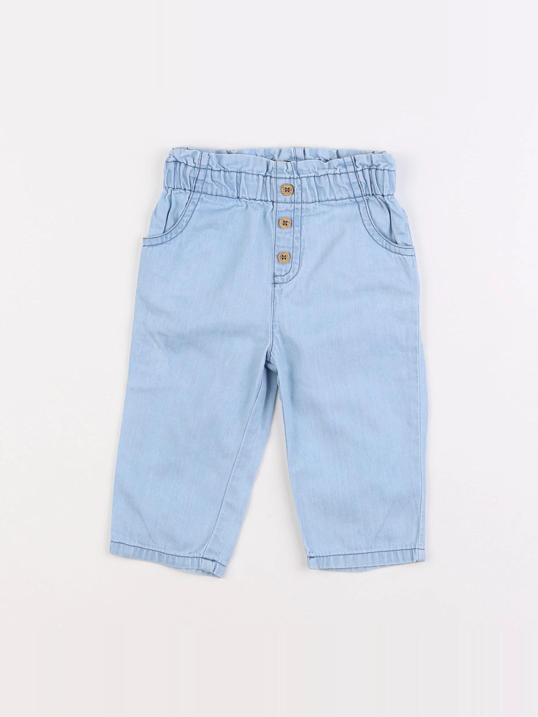 Boutchou - pantalon bleu - 6 mois