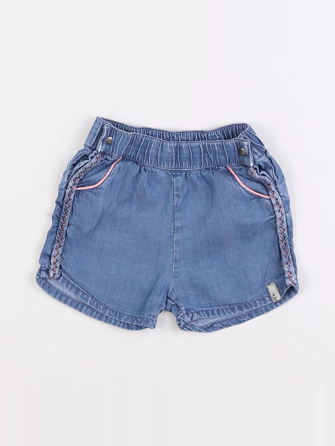 IKKS - short bleu - 6 mois