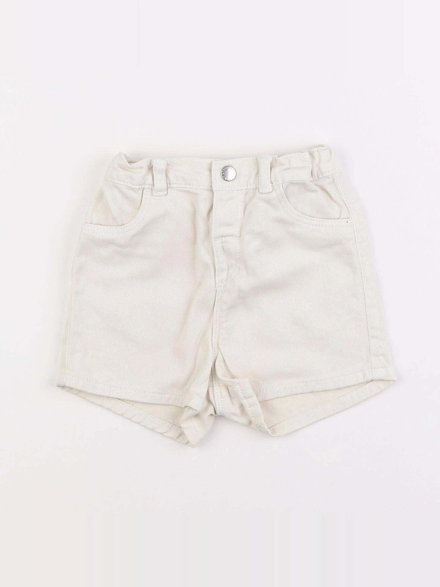 H&M - short beige - 9/12 mois