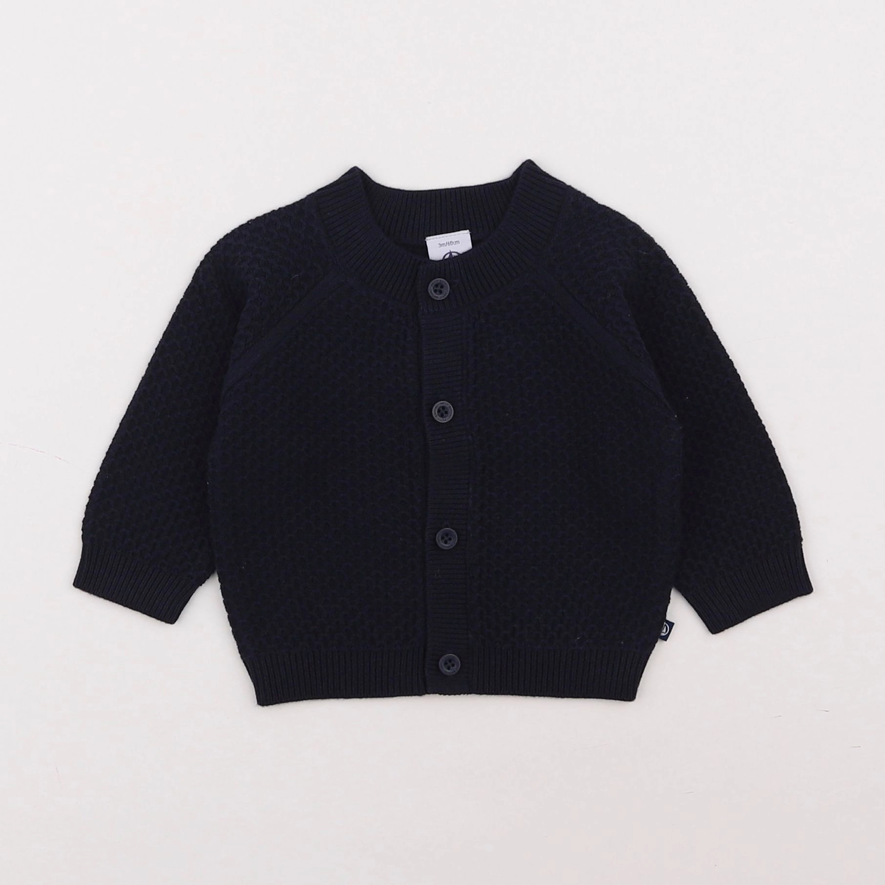 Petit Bateau - gilet bleu - 3 mois