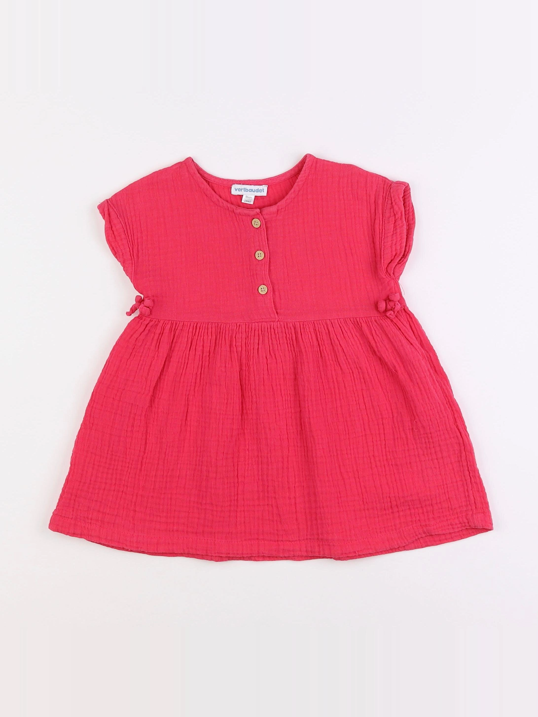 Vertbaudet - robe rose - 2 ans