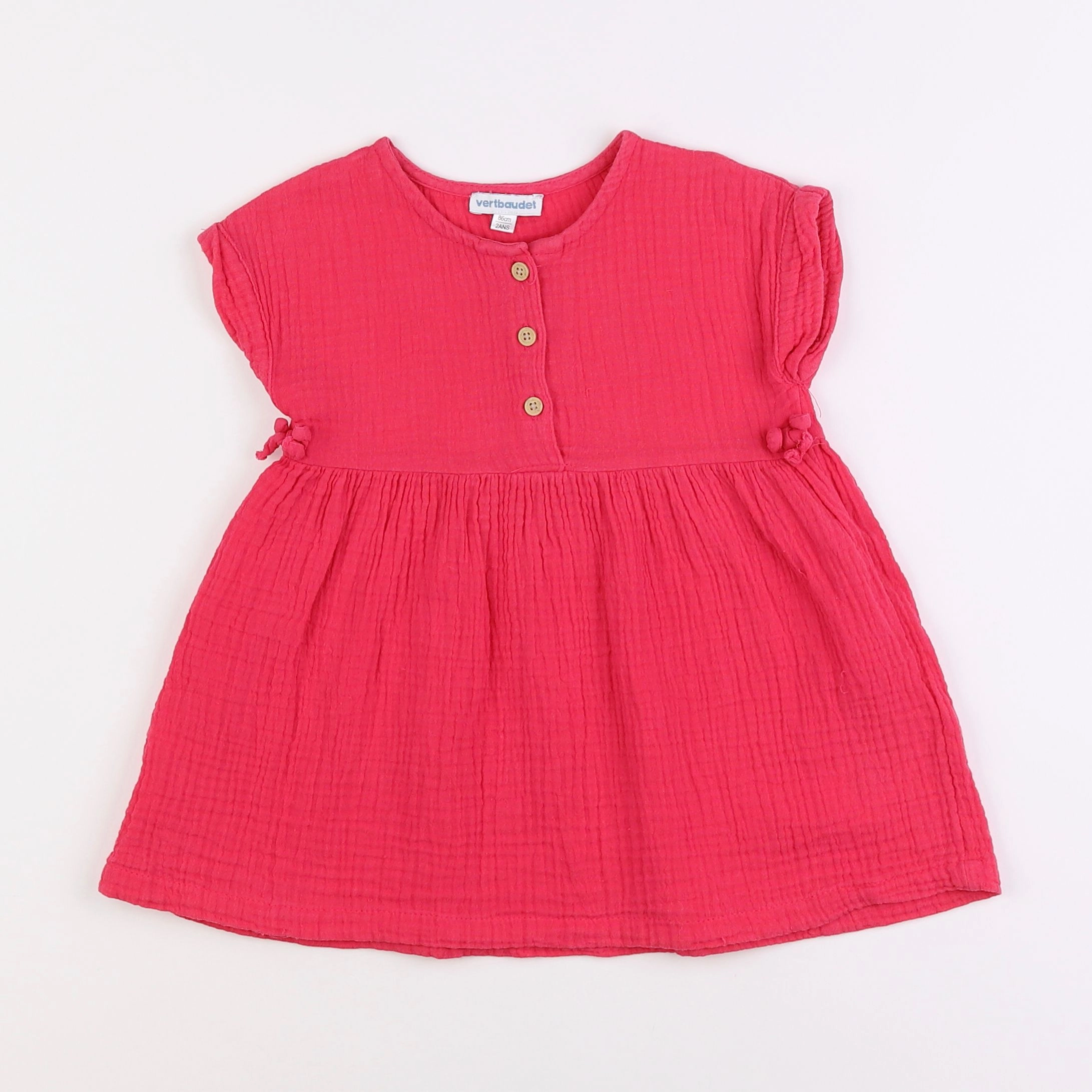 Vertbaudet - robe rose - 2 ans