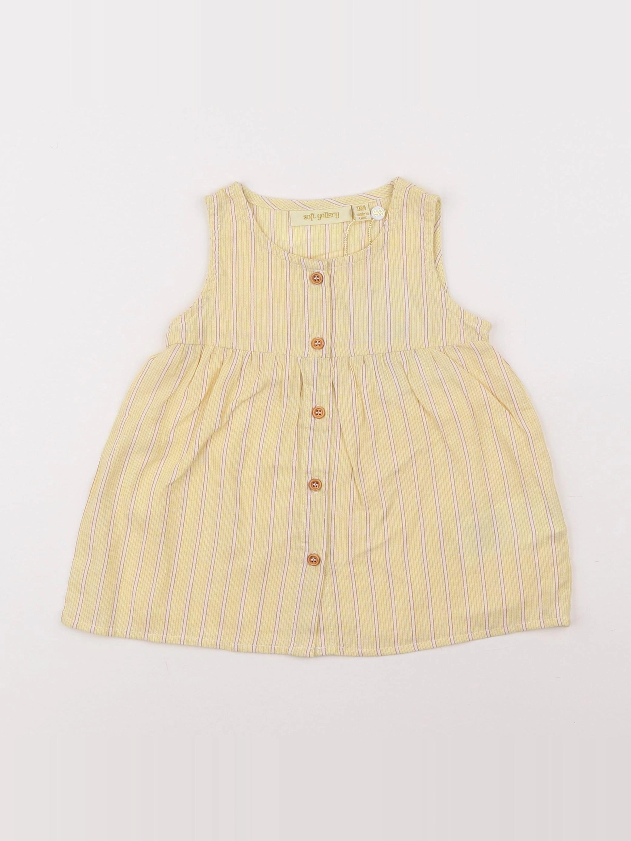 Soft Gallery - robe jaune - 9 mois