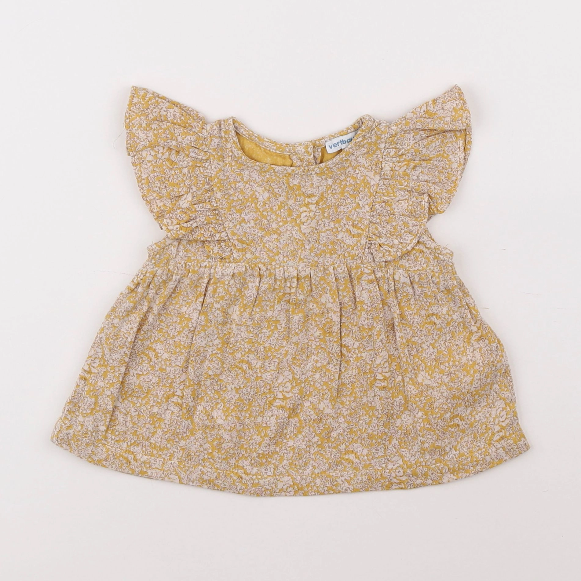 Vertbaudet - blouse jaune - 6 mois